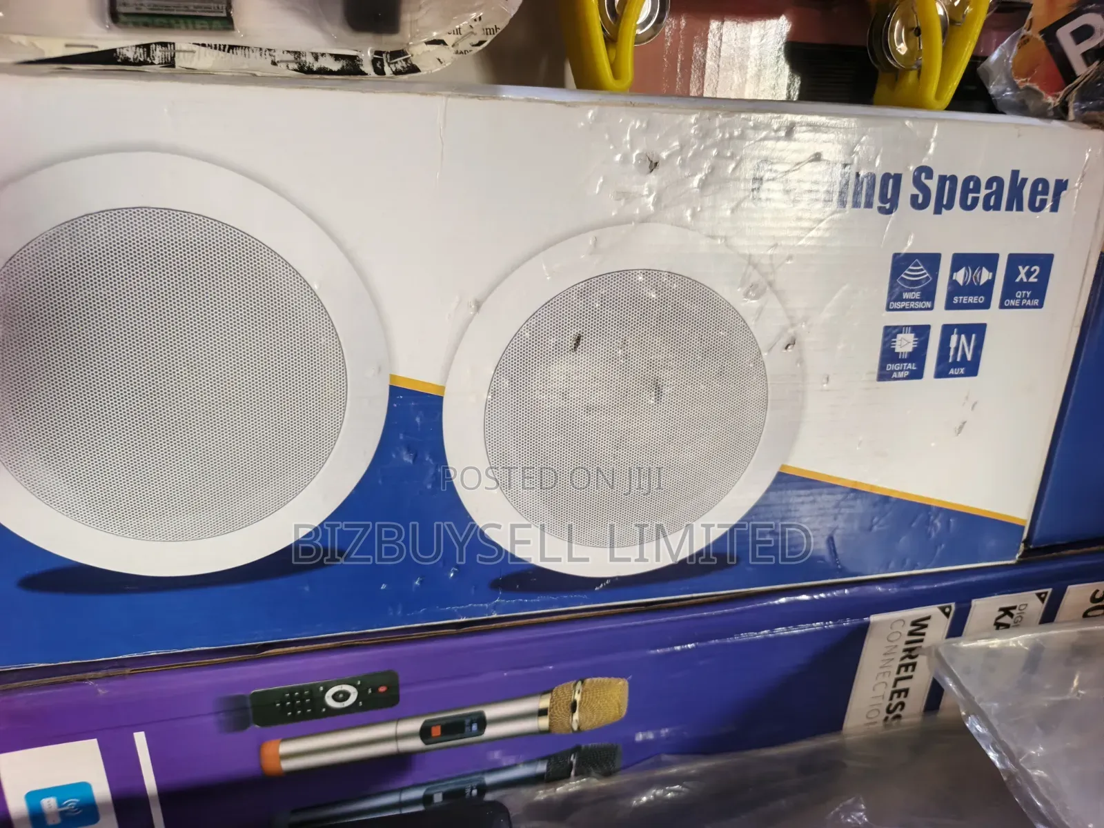 2 PCs Wireless Bluetooth Ceiling/Pop Speakers With a Built-in Digital.