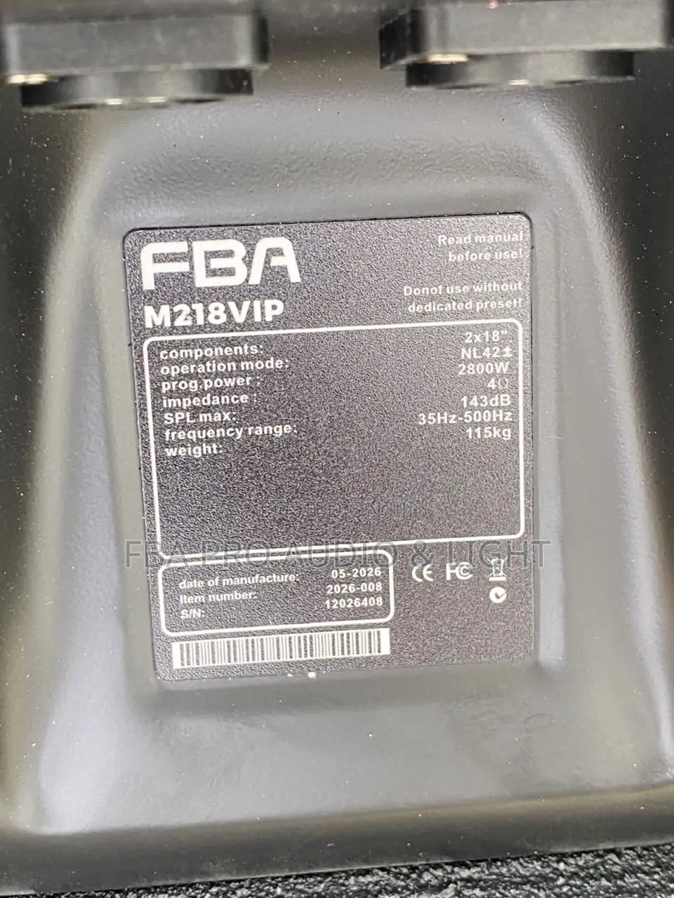 Fba Pro Audio Dual 18 Sub