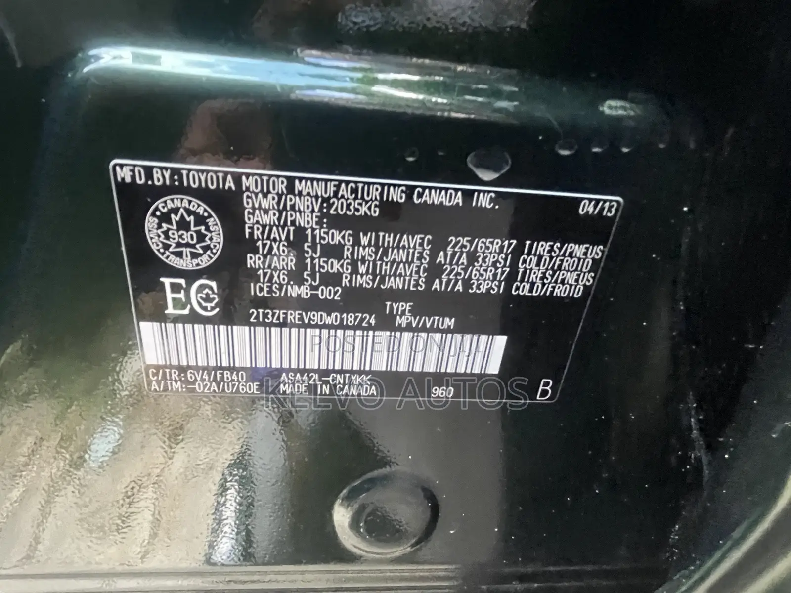 Toyota RAV4 2013 Green