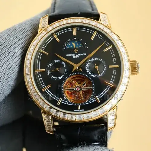 Vacheron Constantin Automatic Engine Genuine Leather Wristwatch