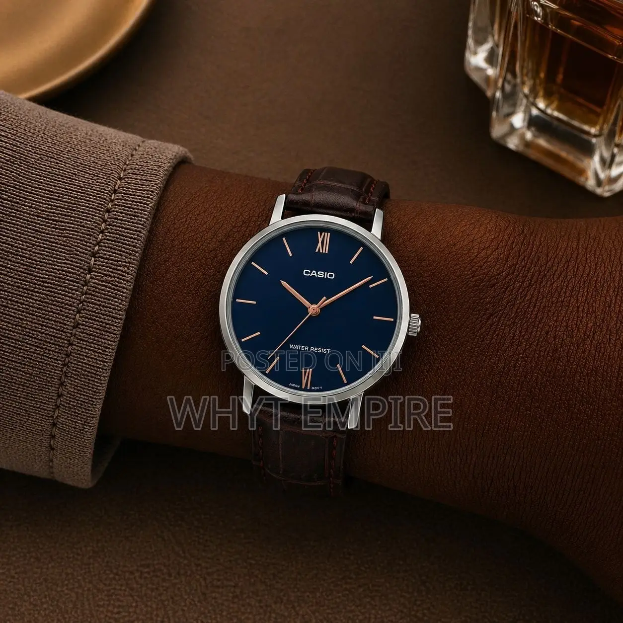 Authentic Casio Ladies Leather Wristwatch