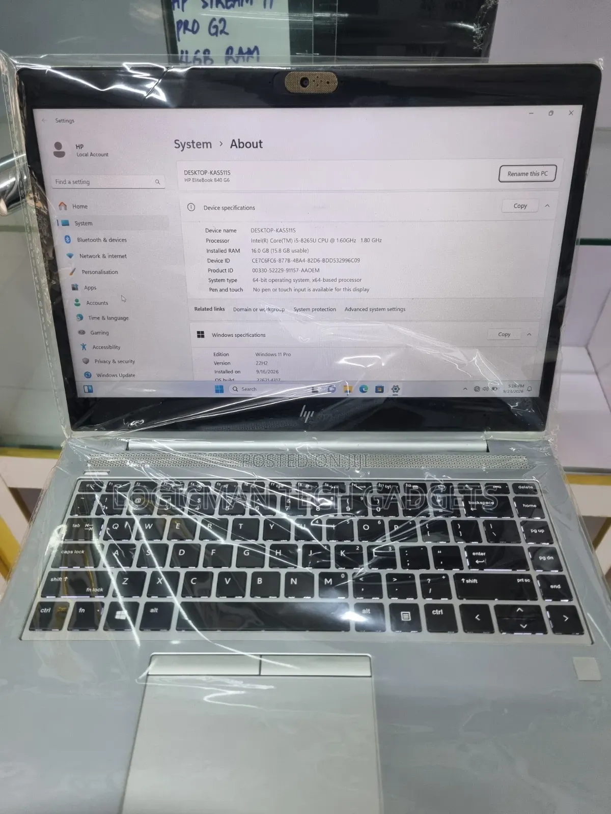 Laptop HP EliteBook 840 G6 16GB Intel Core i5 SSD 512GB