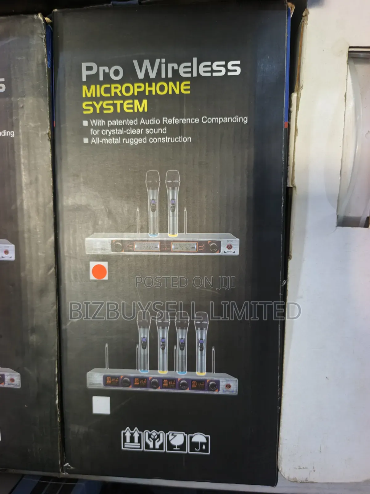 4-Channel Pro Wireless Microphone System With Handheld Mics.