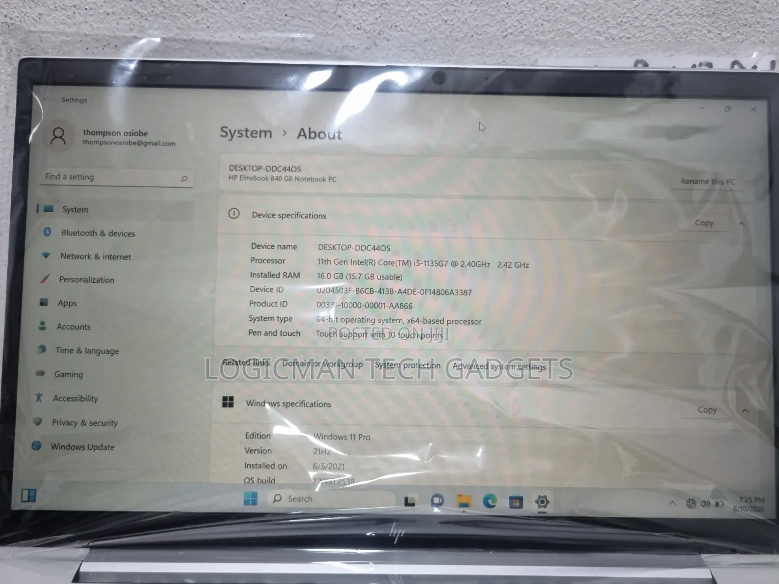 Laptop HP EliteBook 830 G8 16GB Intel Core i5 SSD 256GB