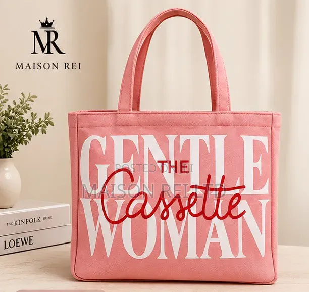 The Cassette Gentle Woman | Structured Canvas Tote Bag
