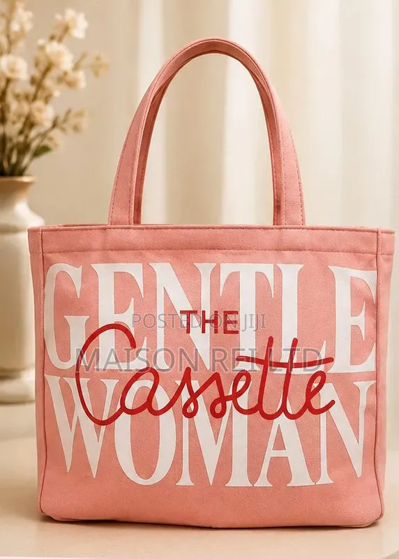 The Cassette Gentle Woman | Structured Canvas Tote Bag