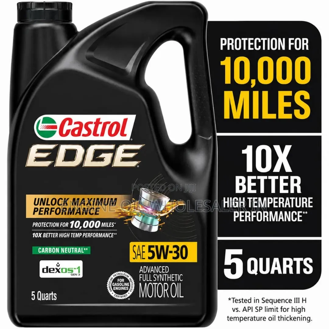Castrol EDGE Extended Performance Motor Oil 5w-30 Black 5 LITRES