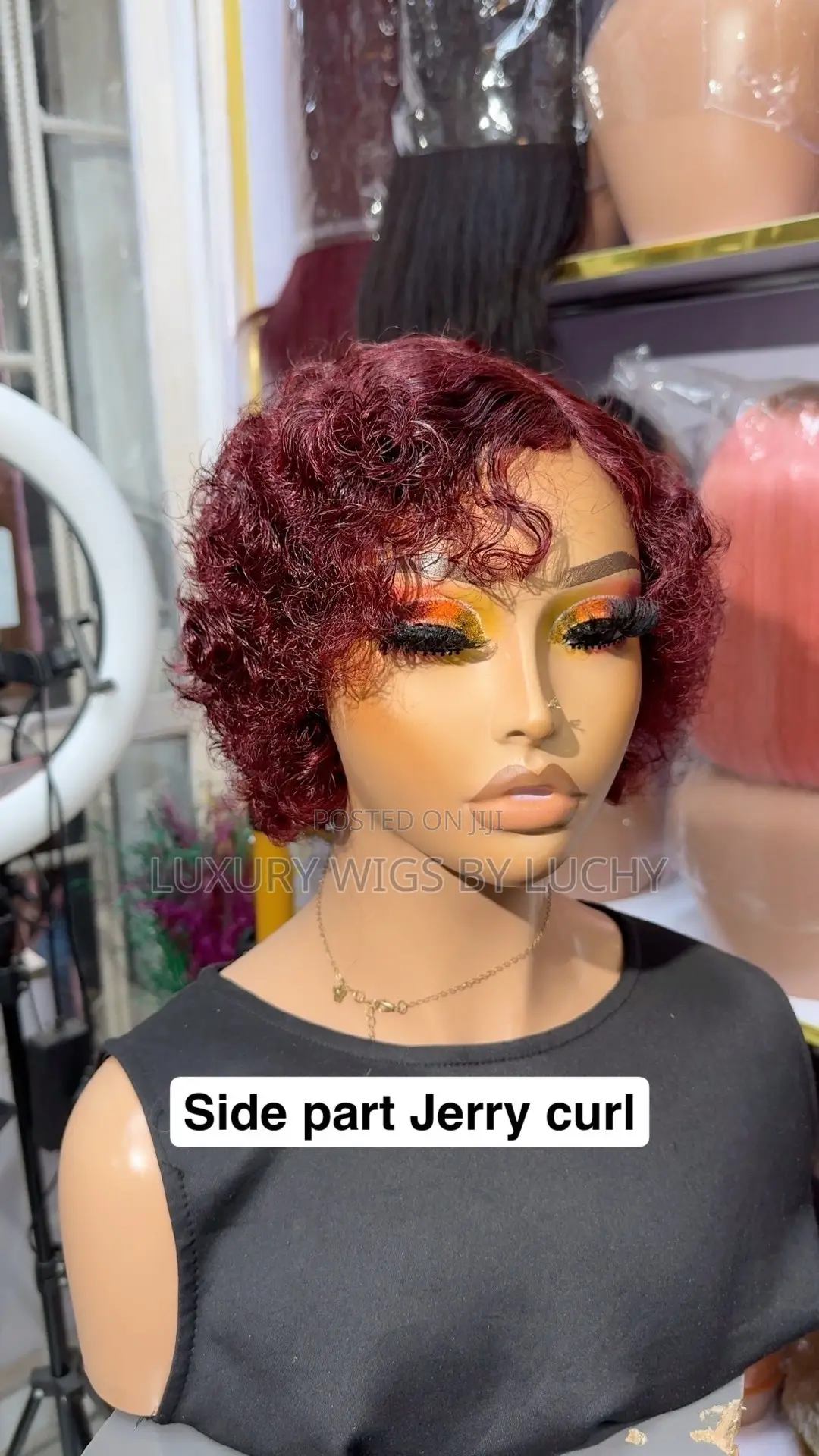 Side Part Jerry Curl