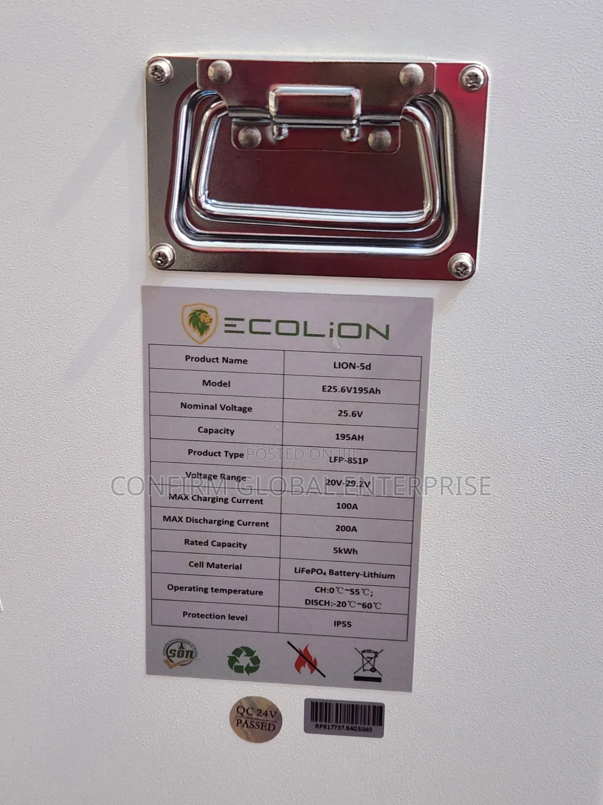 Ecolion 5KWh Lithium Battery 24V LiFePO4