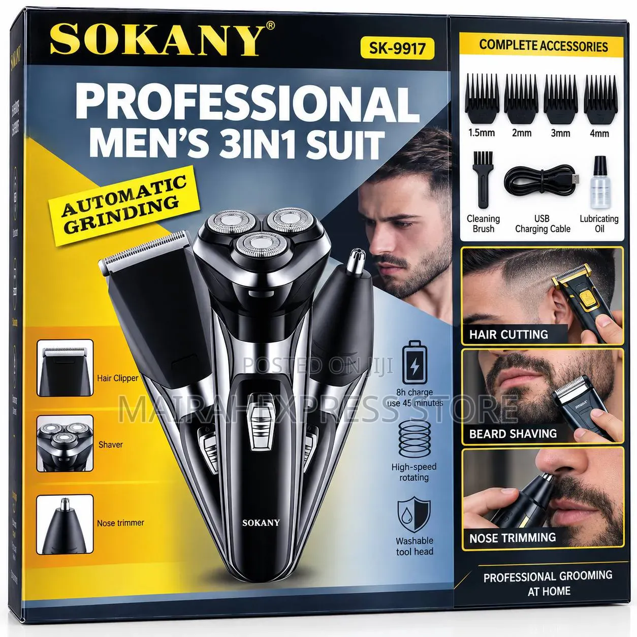 Sokany Professional 3-in-1 Men’s Grooming Kit.