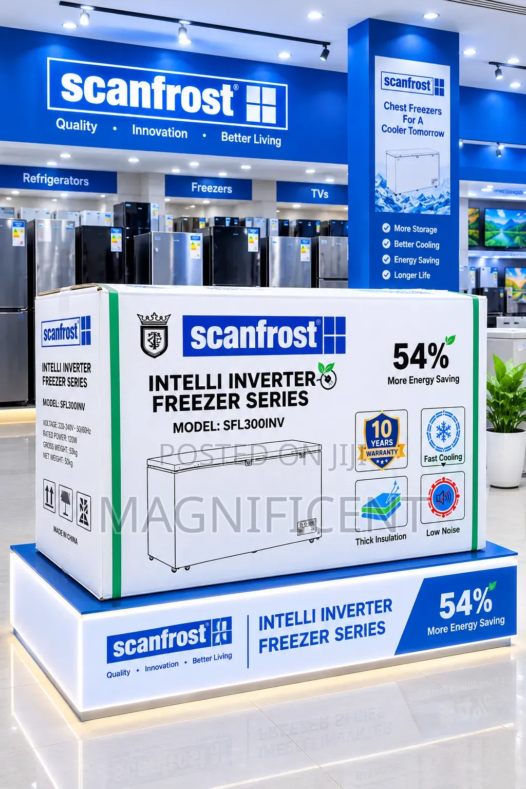 10 Years Warranty Scanfrost SFL300INV 300L Intelli Inverter Chest
