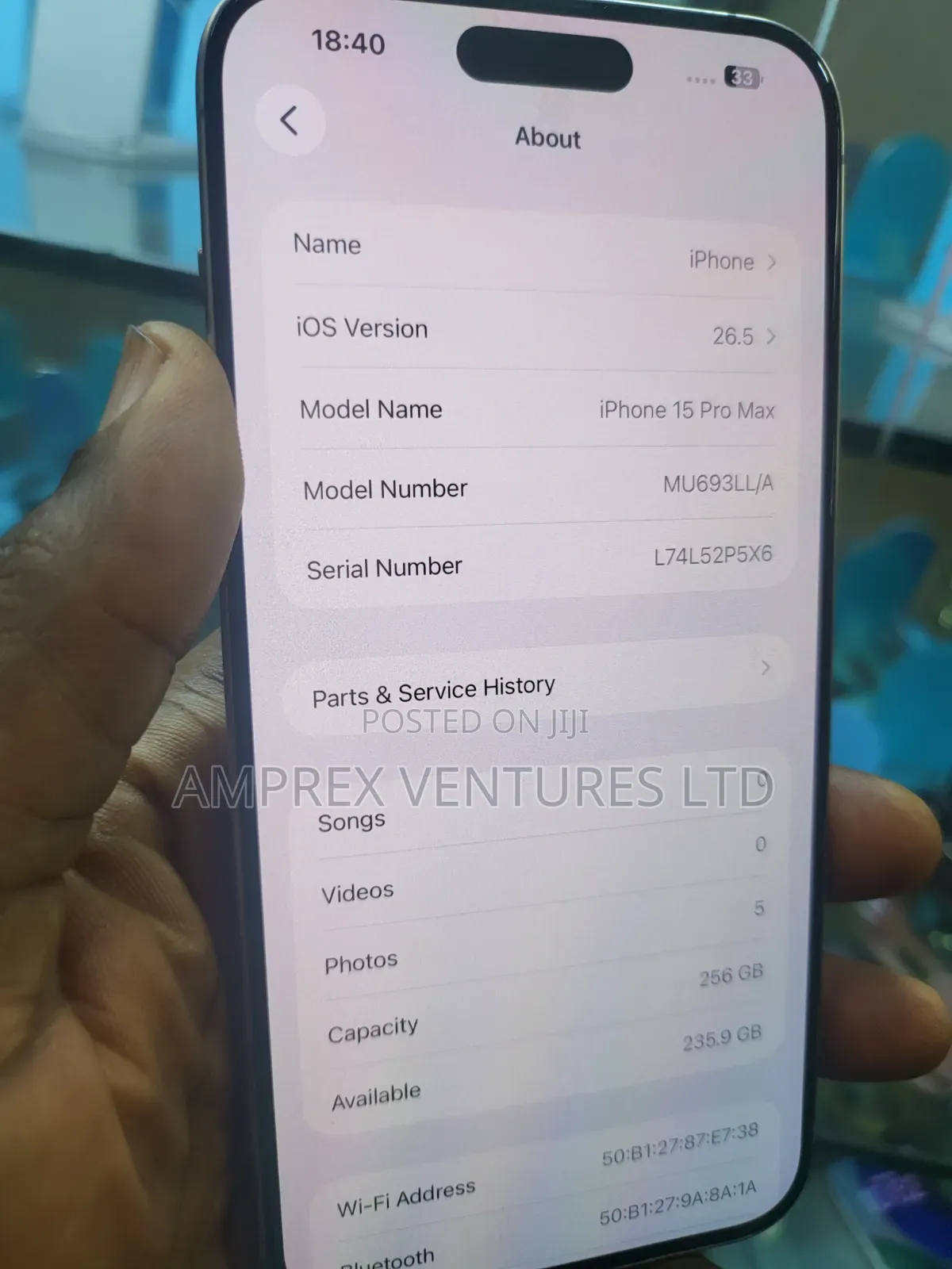 Apple iPhone 15 Pro Max 256 GB Silver