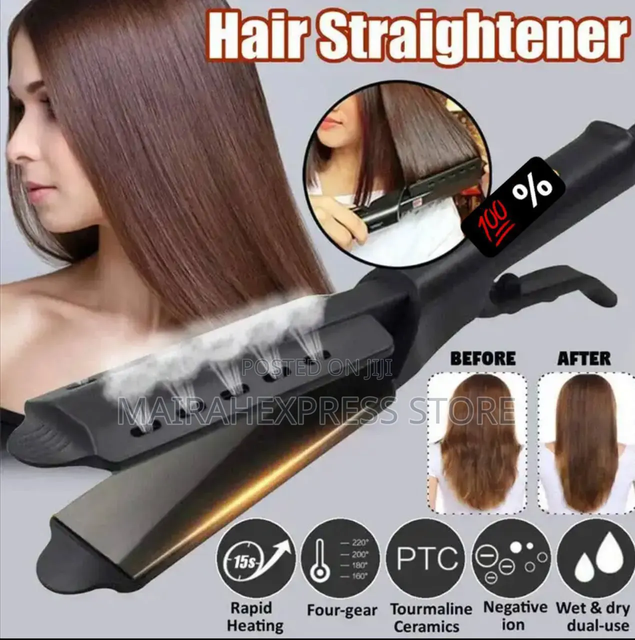 Pure Gold Professional (45w) Iron Ceramic Wet Dry Hair Straightener