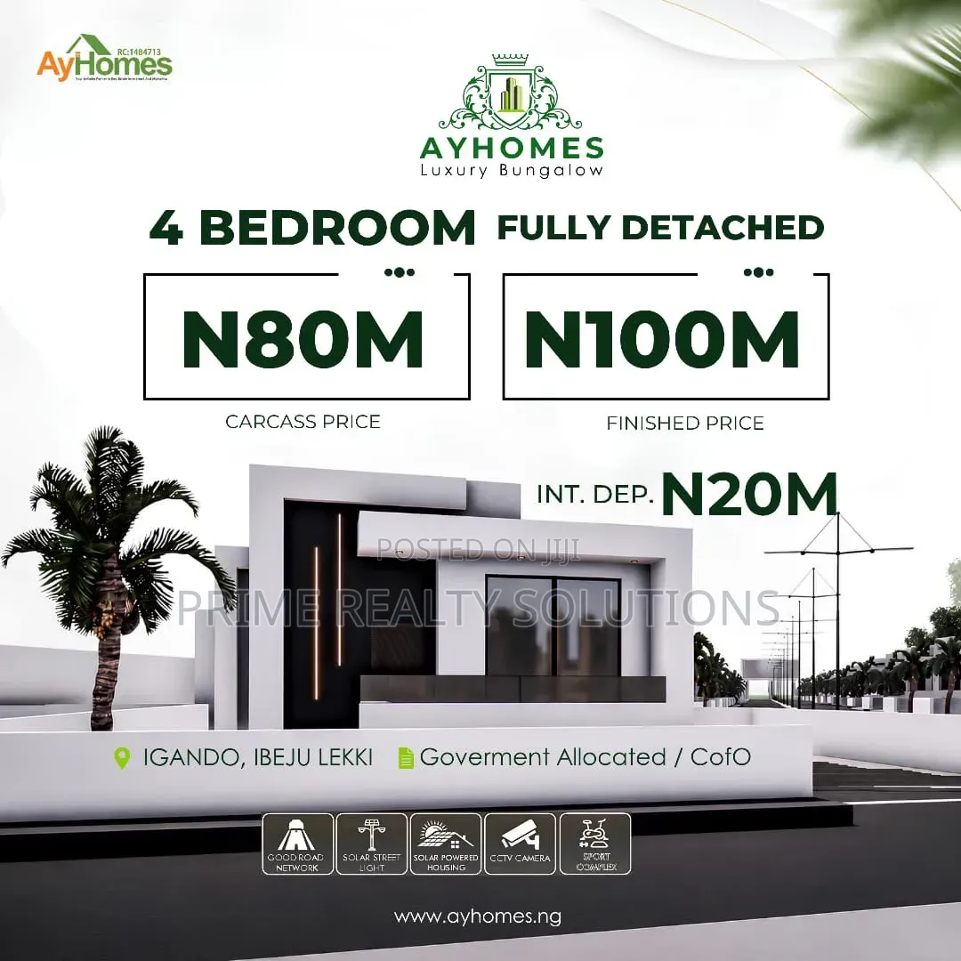Furnished 4bdrm Bungalow in Igando-Oloja for sale
