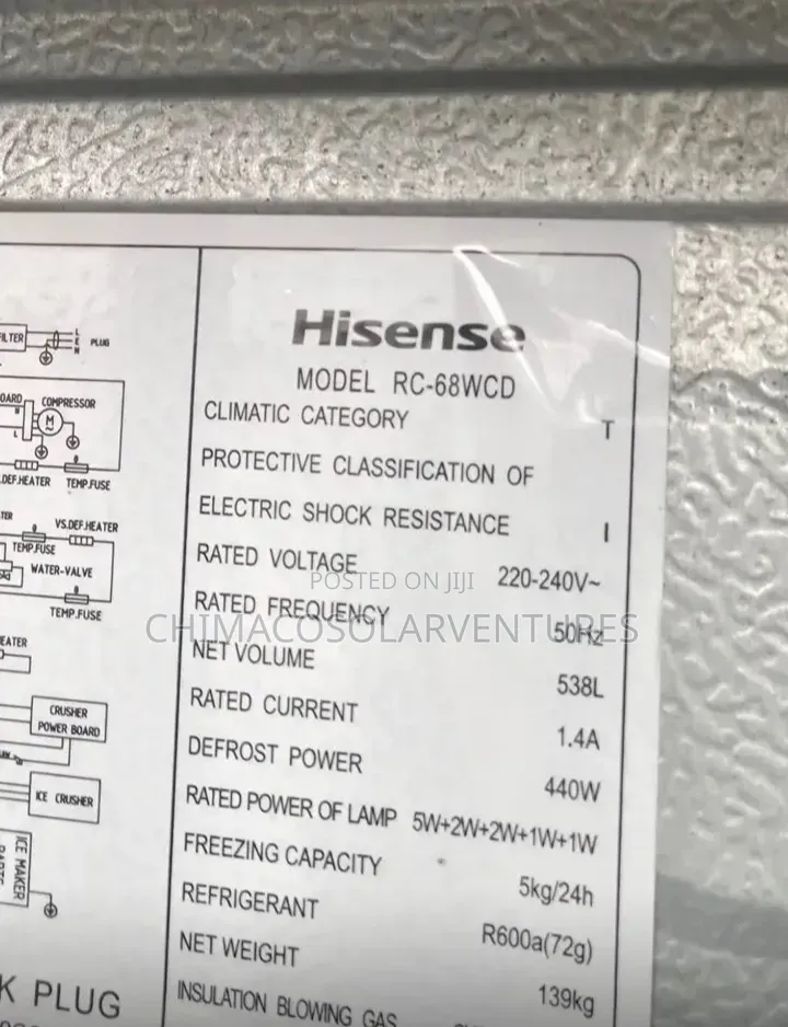 Hisense 538L 68wcd-Rc 4-Door PureFlat Smart Refrigerator