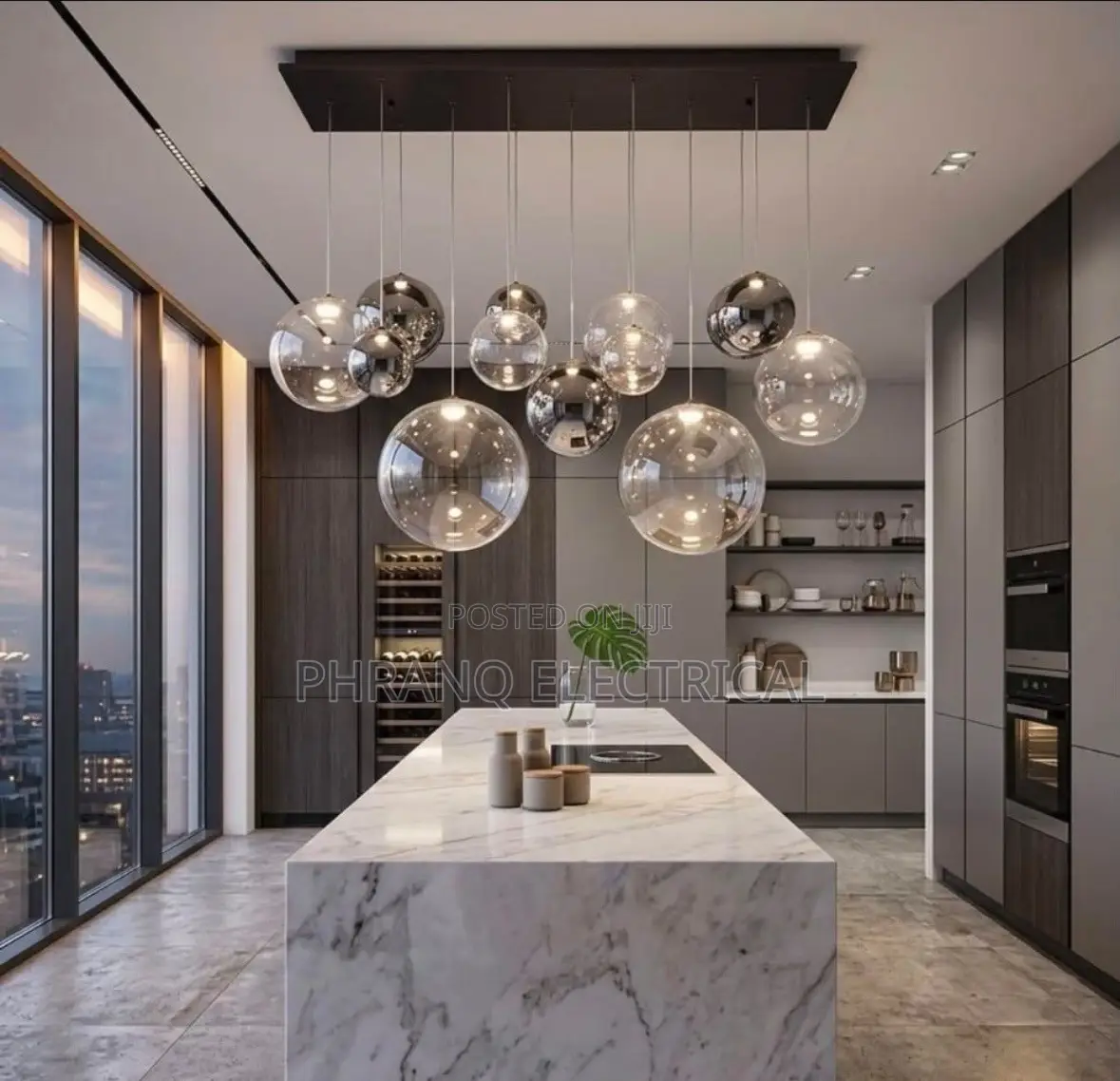 Nordic Glass Ball Shade Pendant Lamp