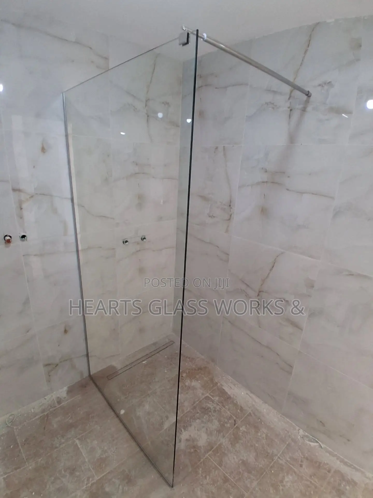 Frameless One-Sided Glass Installation With Toughen Glass