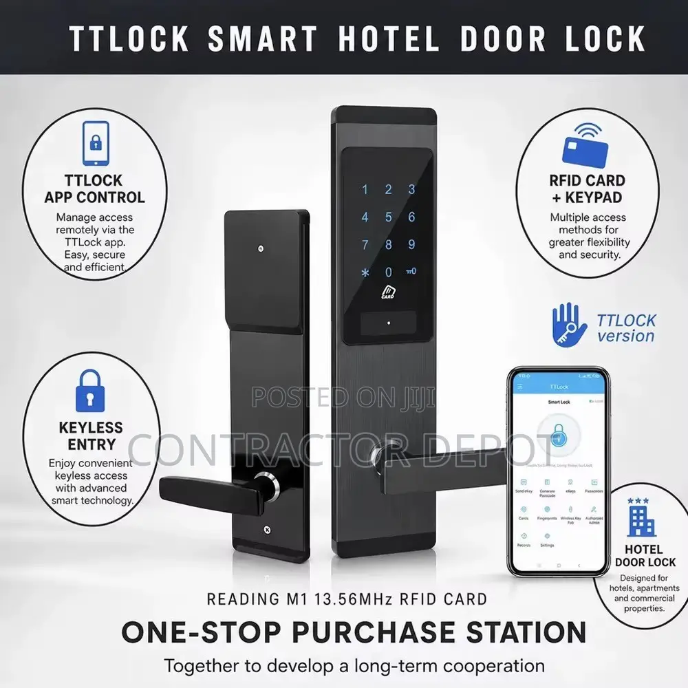 TTLock APP Keyless Entry Smart Hotel Door Lock