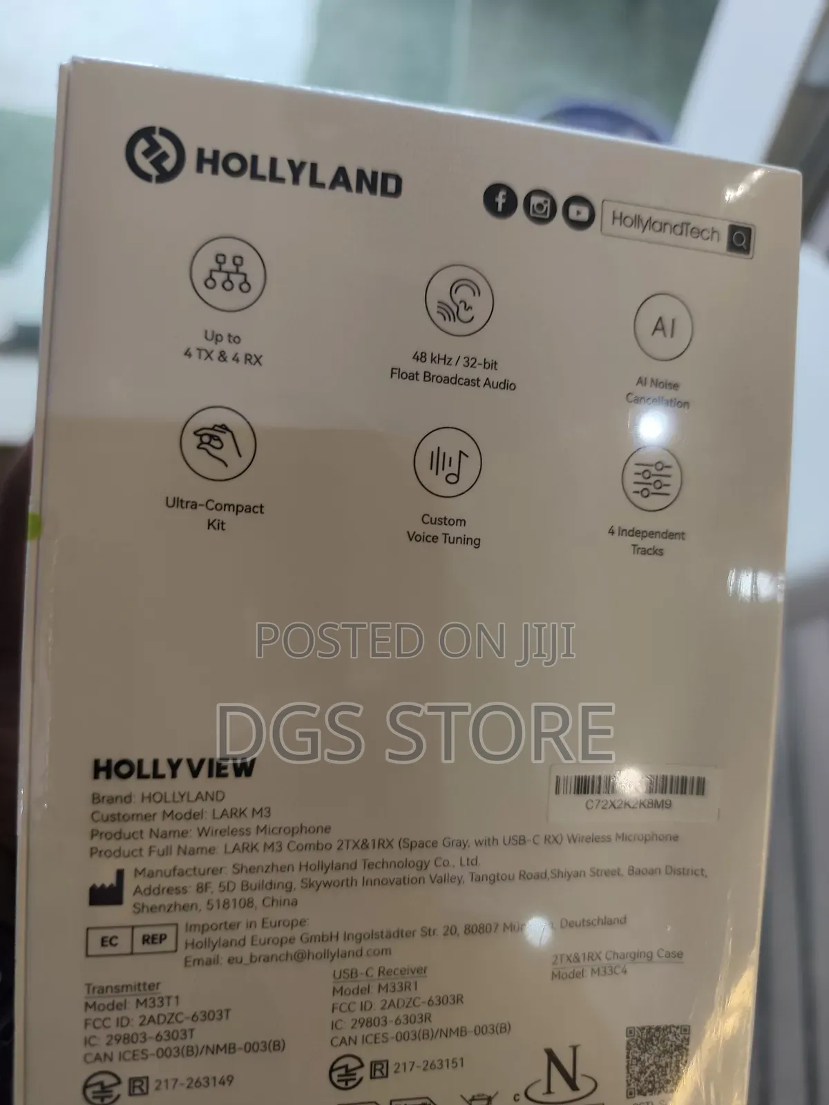 Hollyland M3 2TX 1RX Wireless Microphone