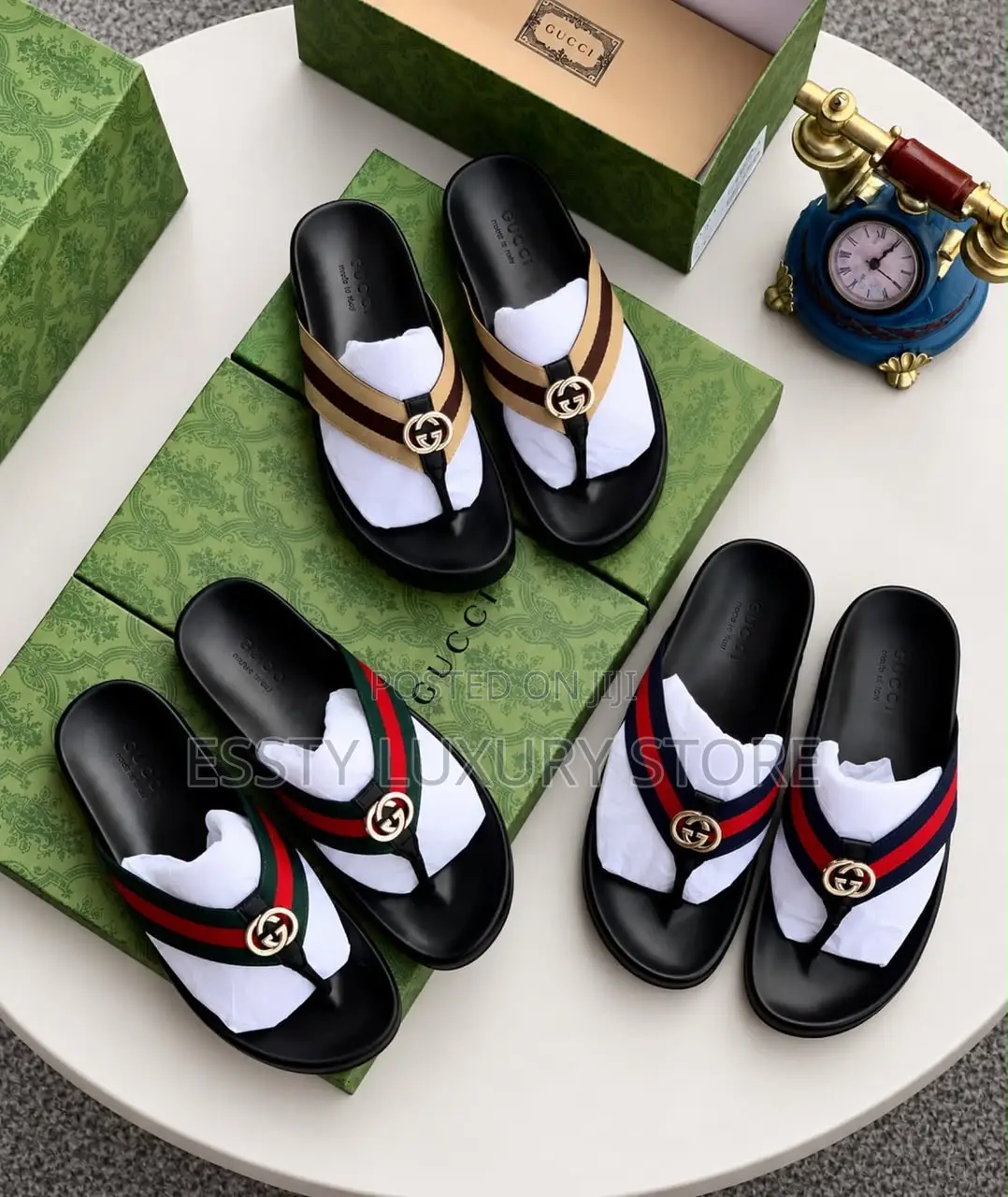 High Quality Luxury Gucci Web "Gg" Thong