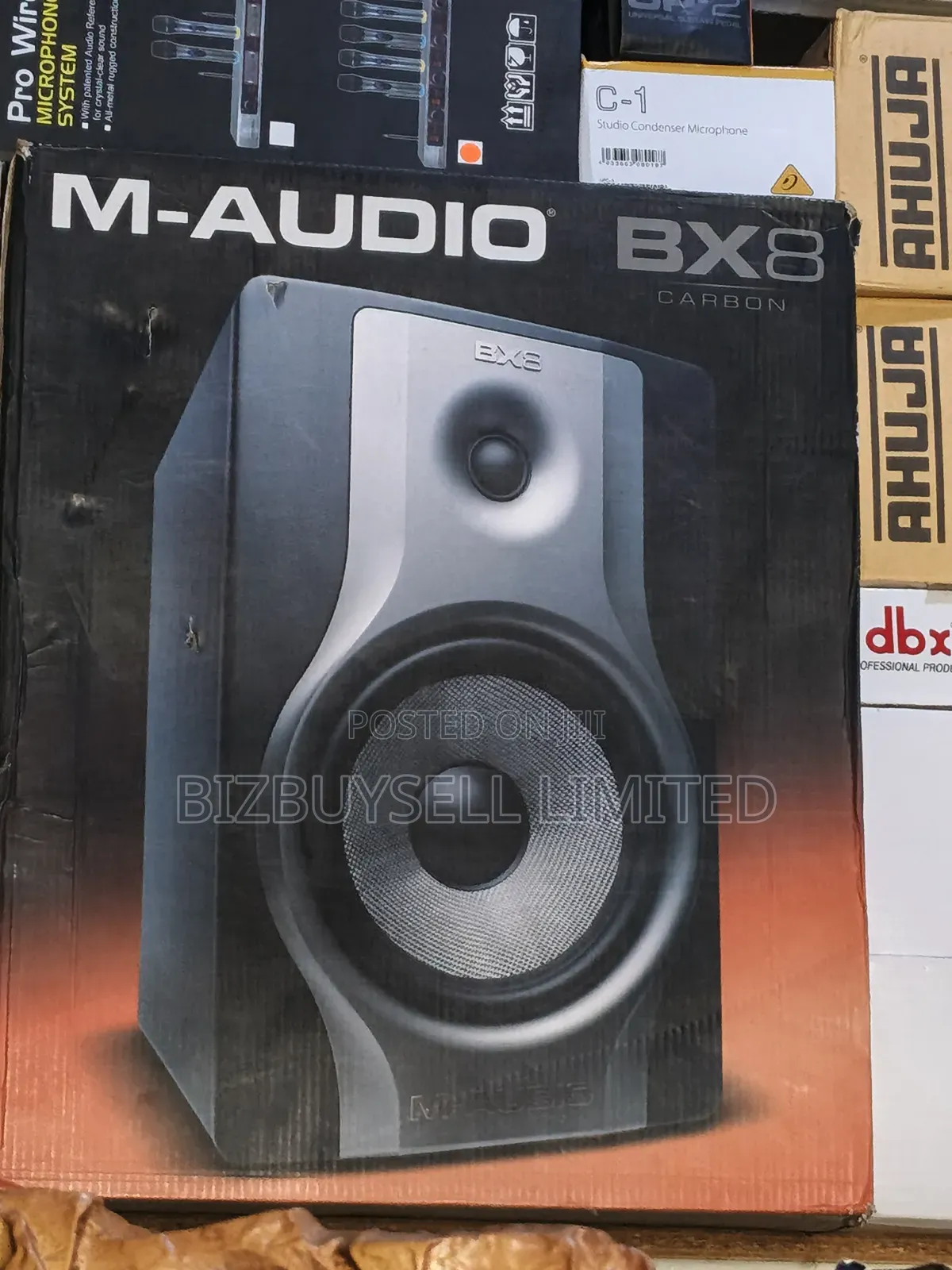 M-Audio BX8 Carbon Active Studio Monitor Box Featuring an 8-Inch Low