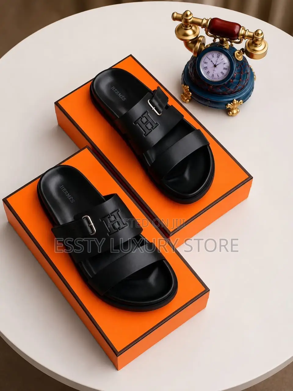 High Quality Luxury Hermes Strap Slippers