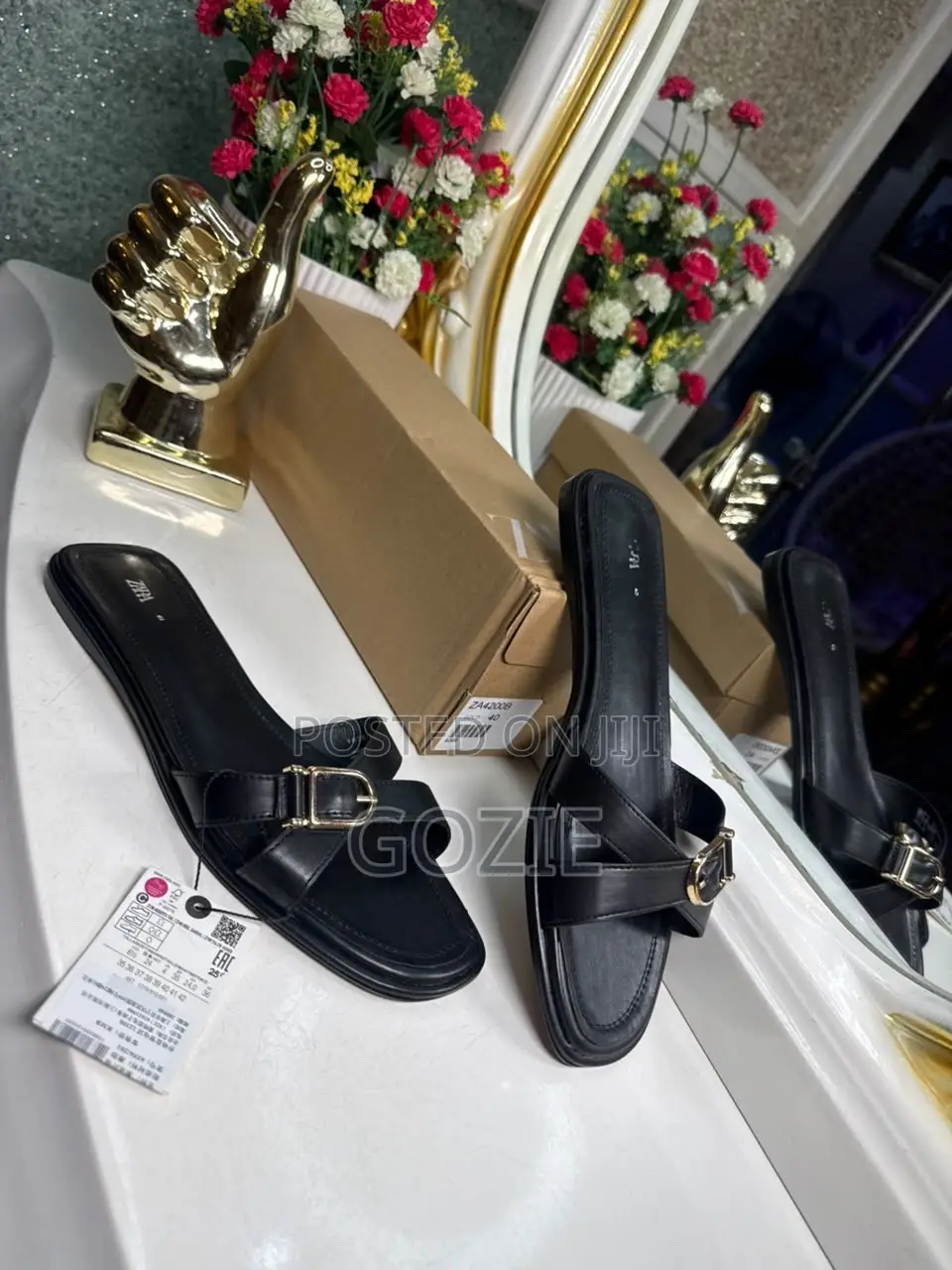 Luxury Flat Zara Slides