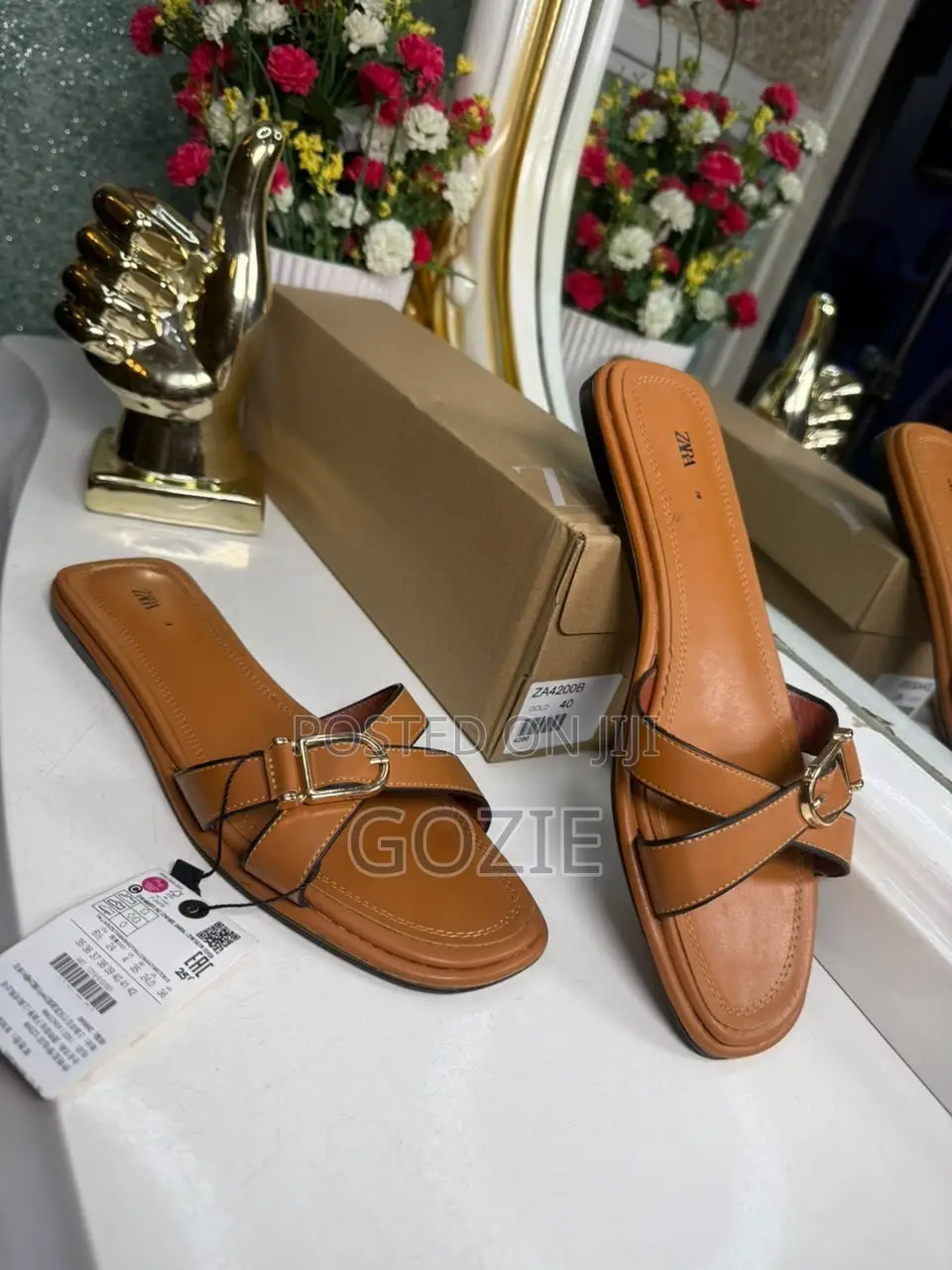 Luxury Flat Zara Slides