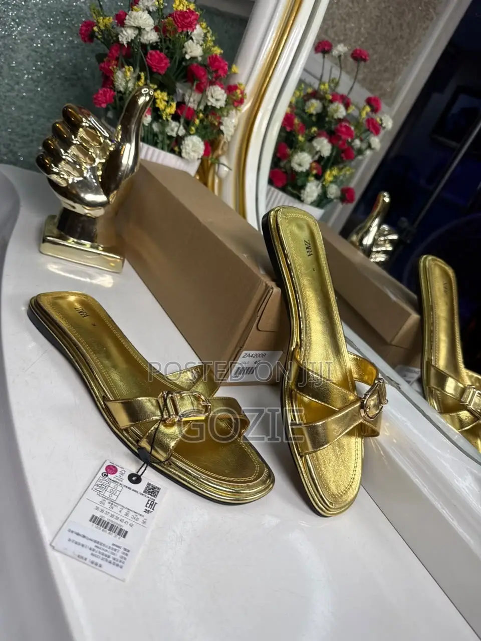 Luxury Flat Zara Slides
