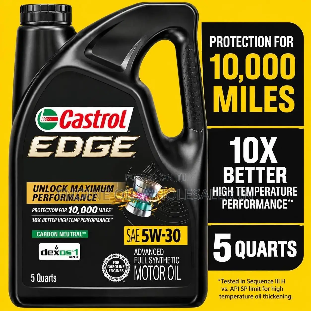 Castrol EDGE Extended Performance Motor Oil 5w-30 Black 5 LITRES