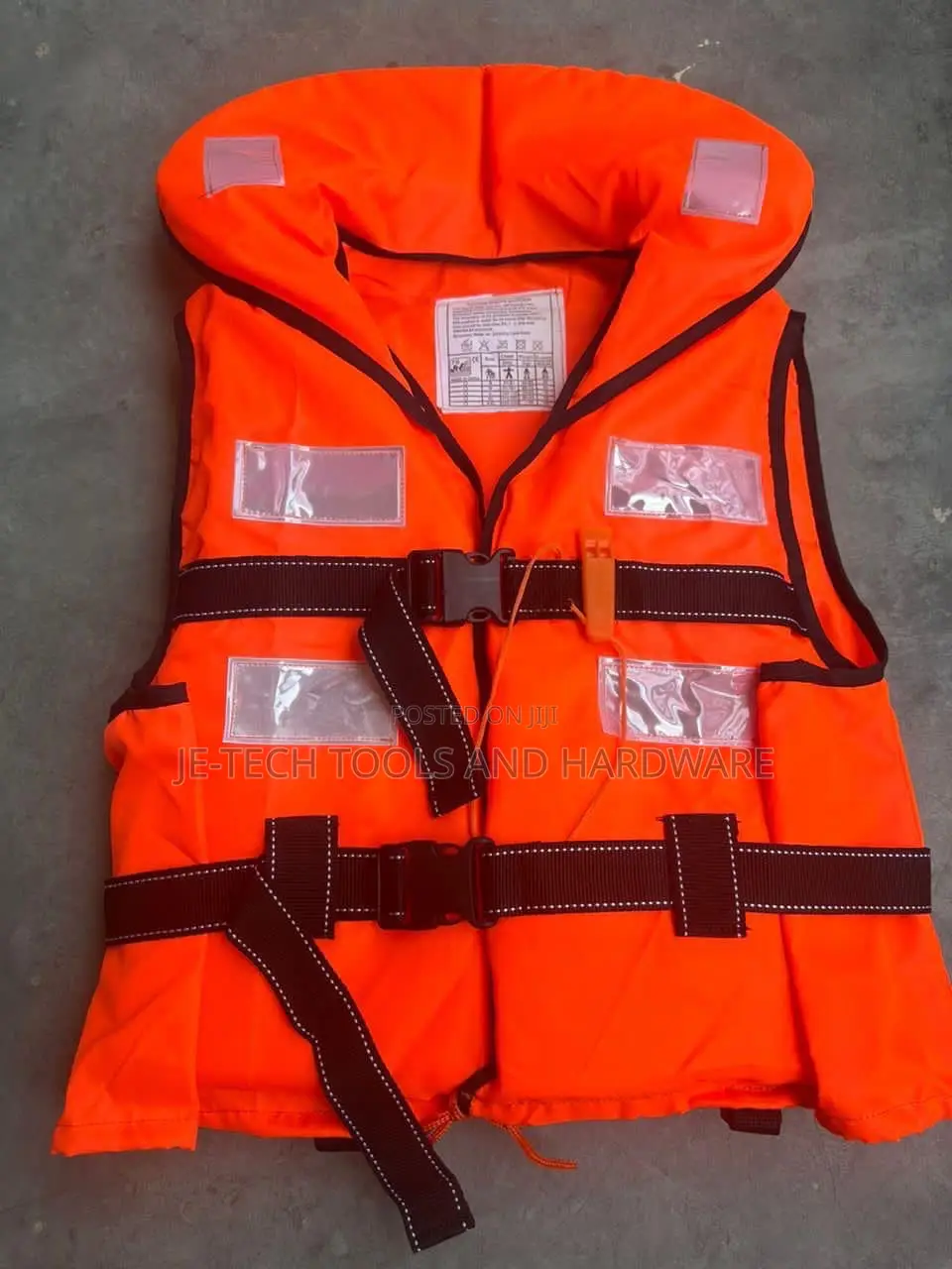 Bright Orange Adult Life Jacket Safety Vests