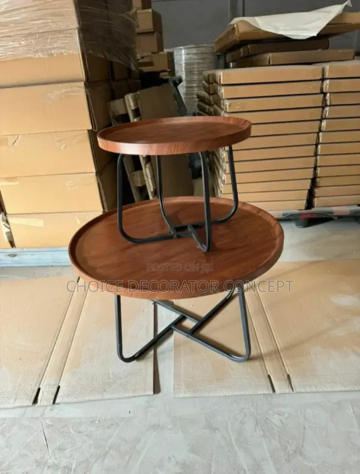 Modern 2-in-1 Wooden Coffee Table Set