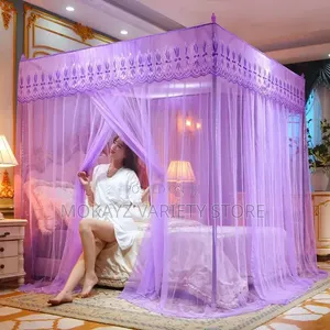 Royal Crown Luxe Lace Mosquito Canopy Net With Strong Iron Stand