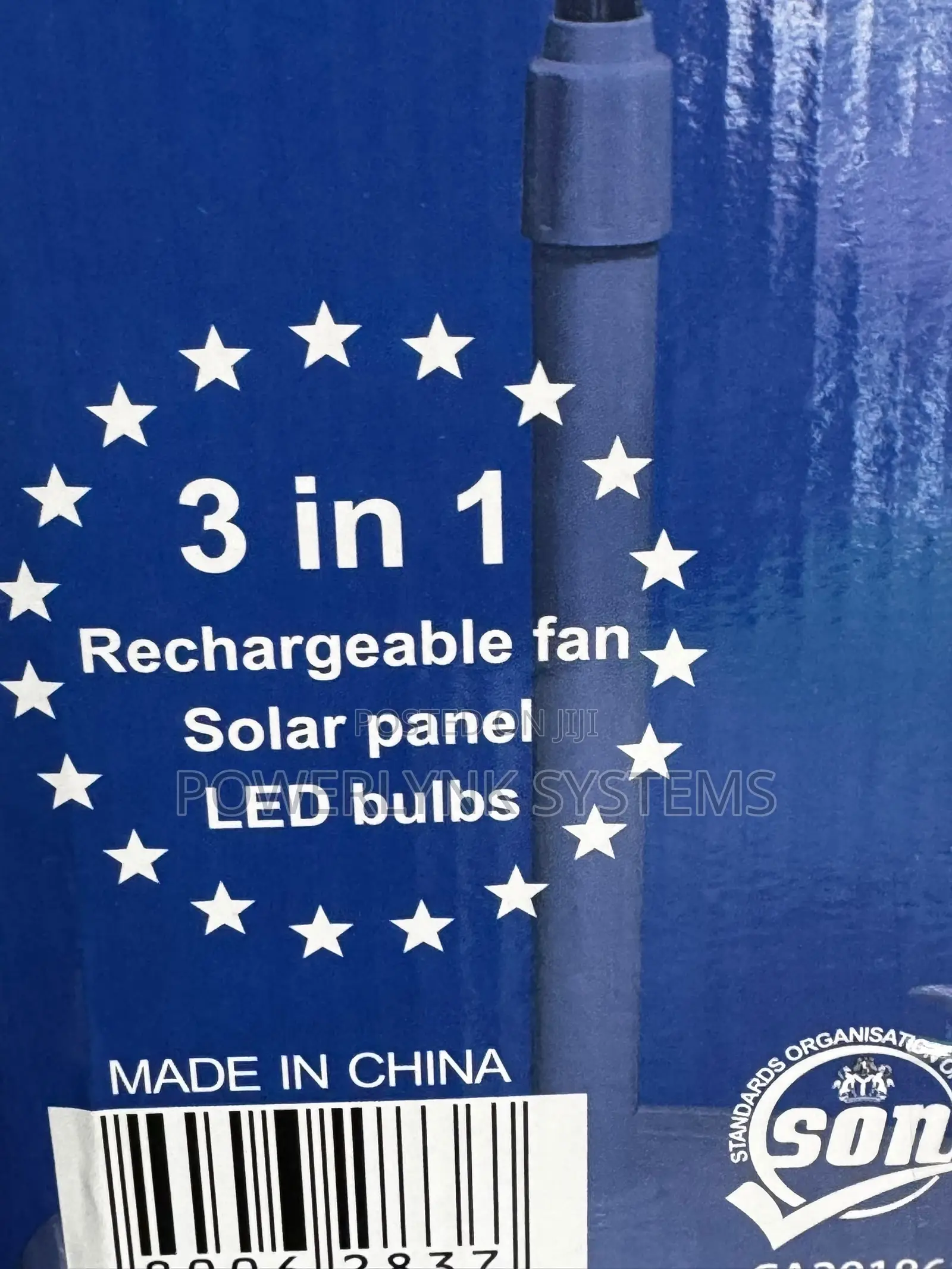 DURAVOLT 18-Inch 3-in-1 Solar Rechargeable Fan