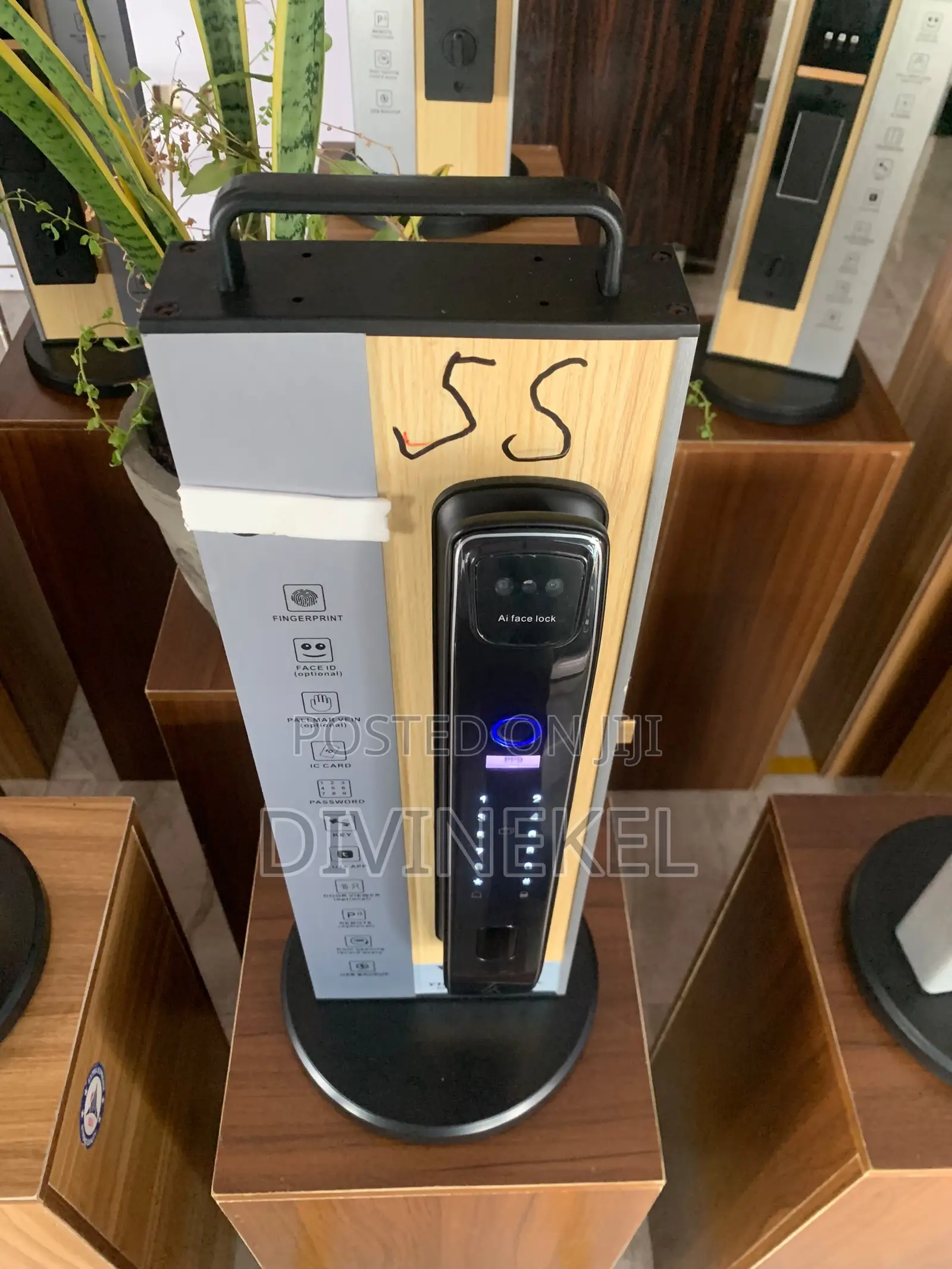 Digital Black Face Lock Smart Door Lock