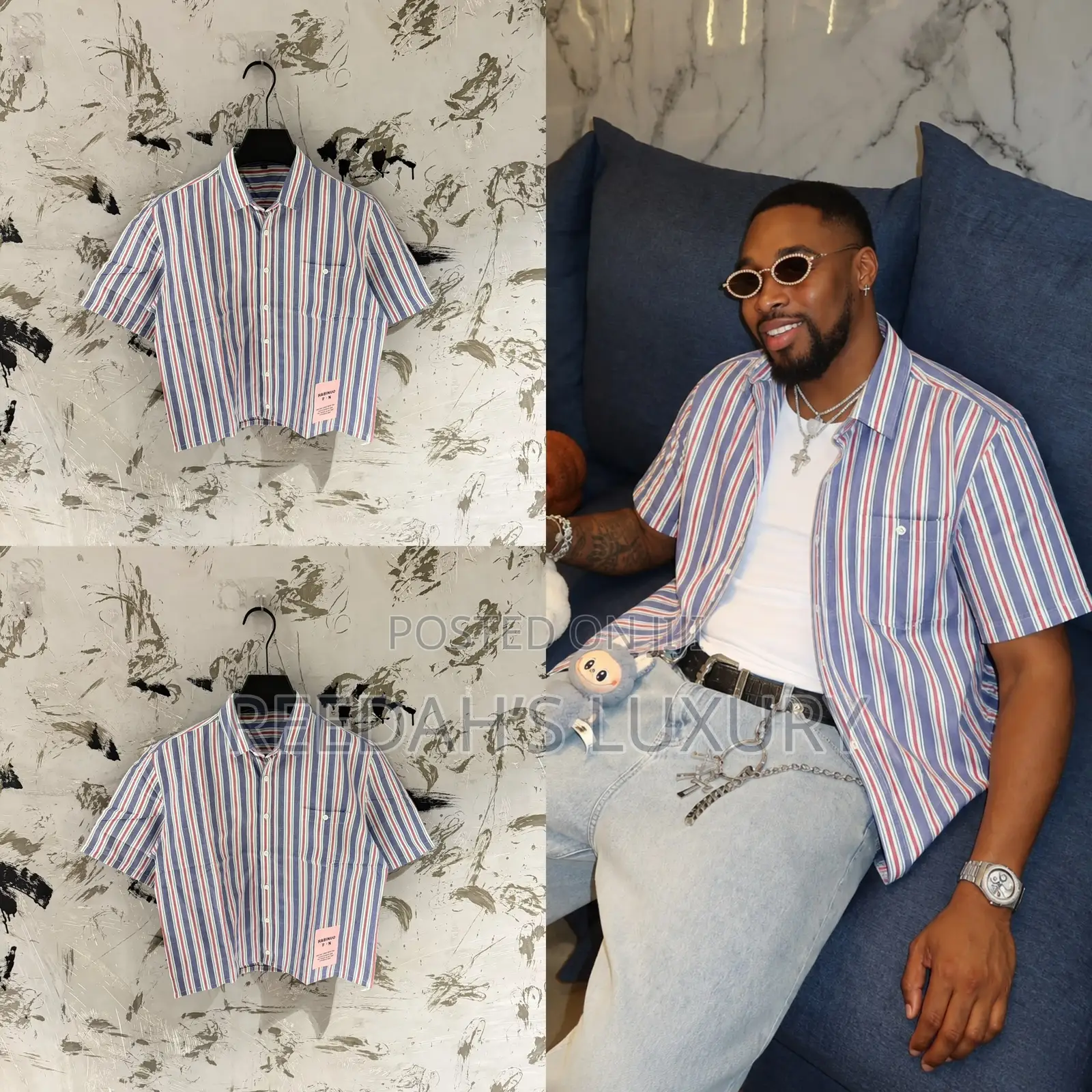 Men’s Pinstripes Over-Shirt