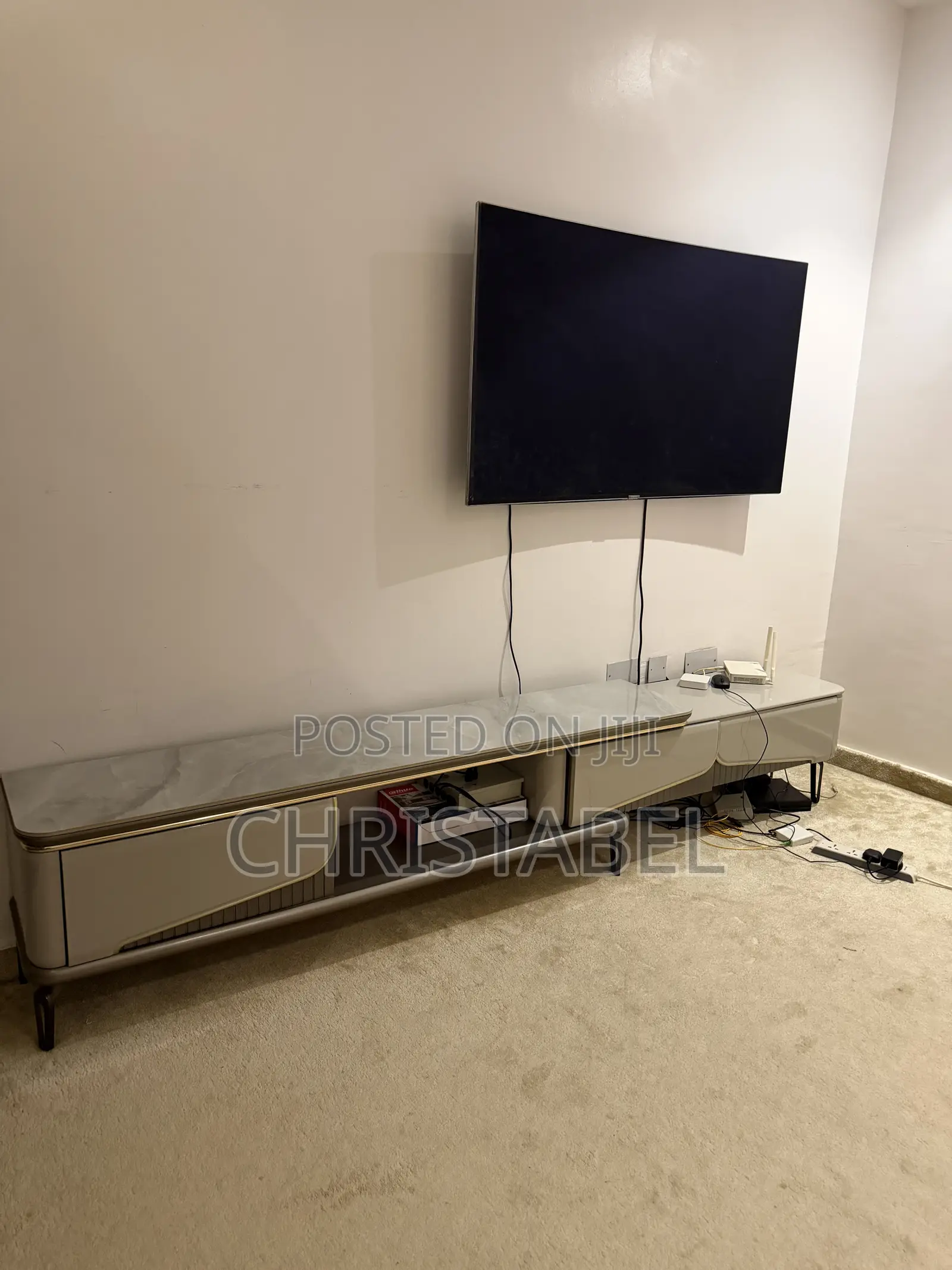 Modern Marble Top TV Console