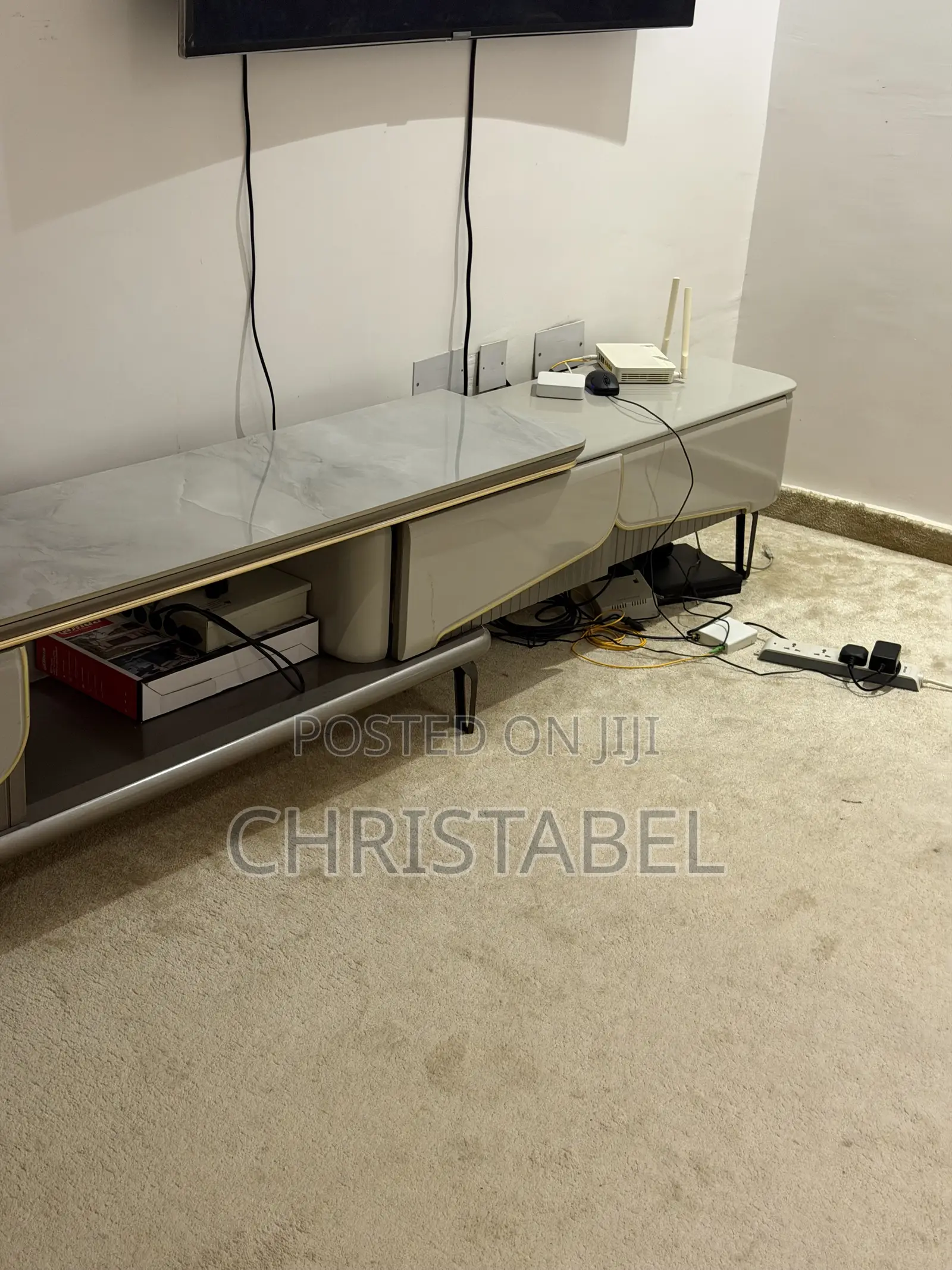 Modern Marble Top TV Console