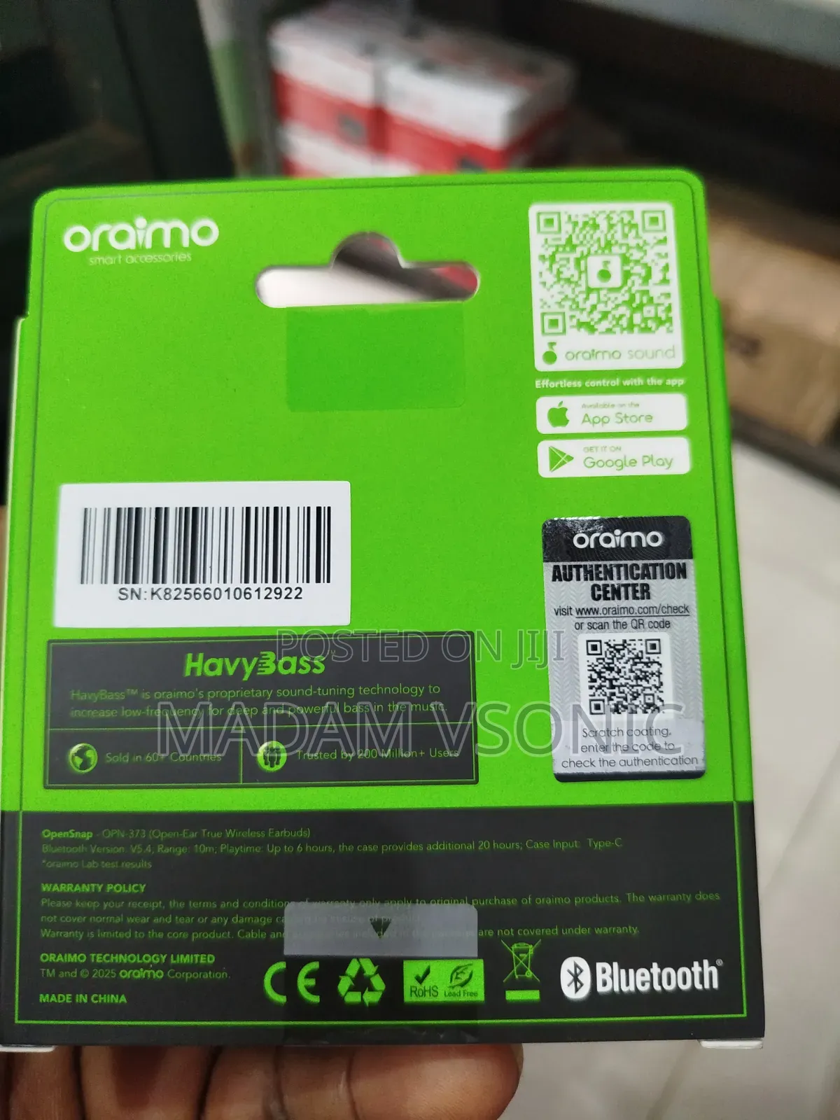 Oraimo Heavy Bas Earpod Opn-373