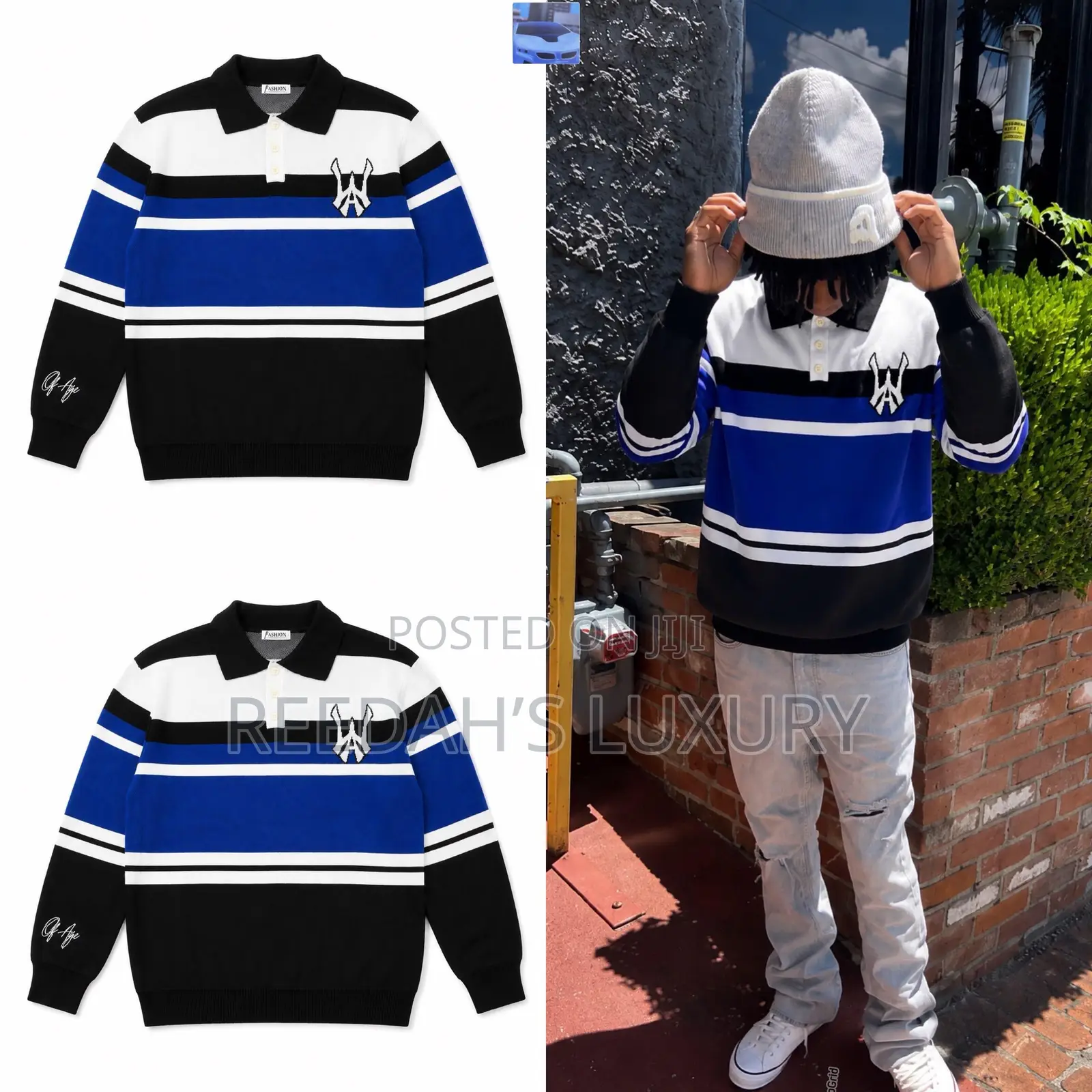 Men’s Varsity Long-Sleeve Polo