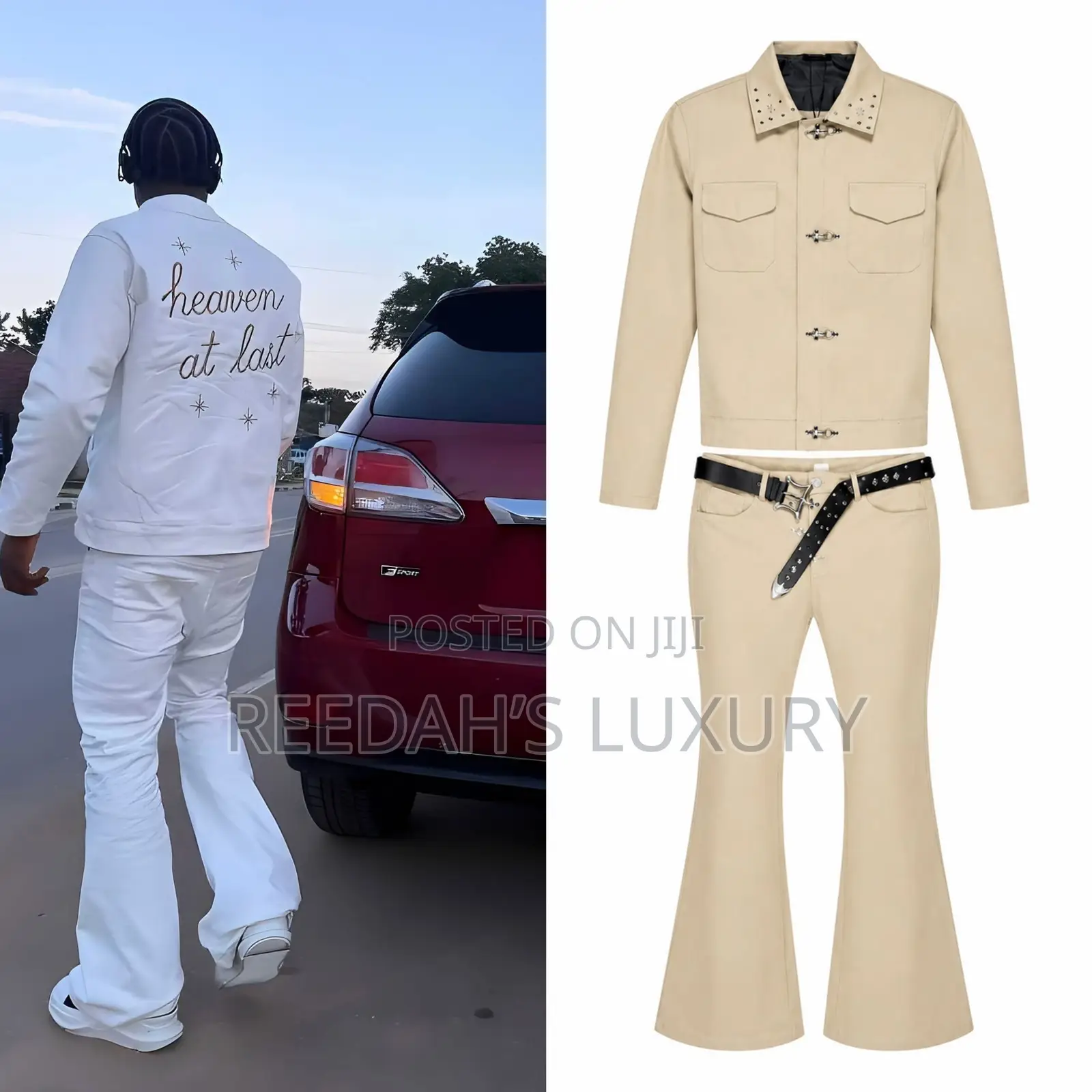 Men’s Gothic Star-Studded Flare Set