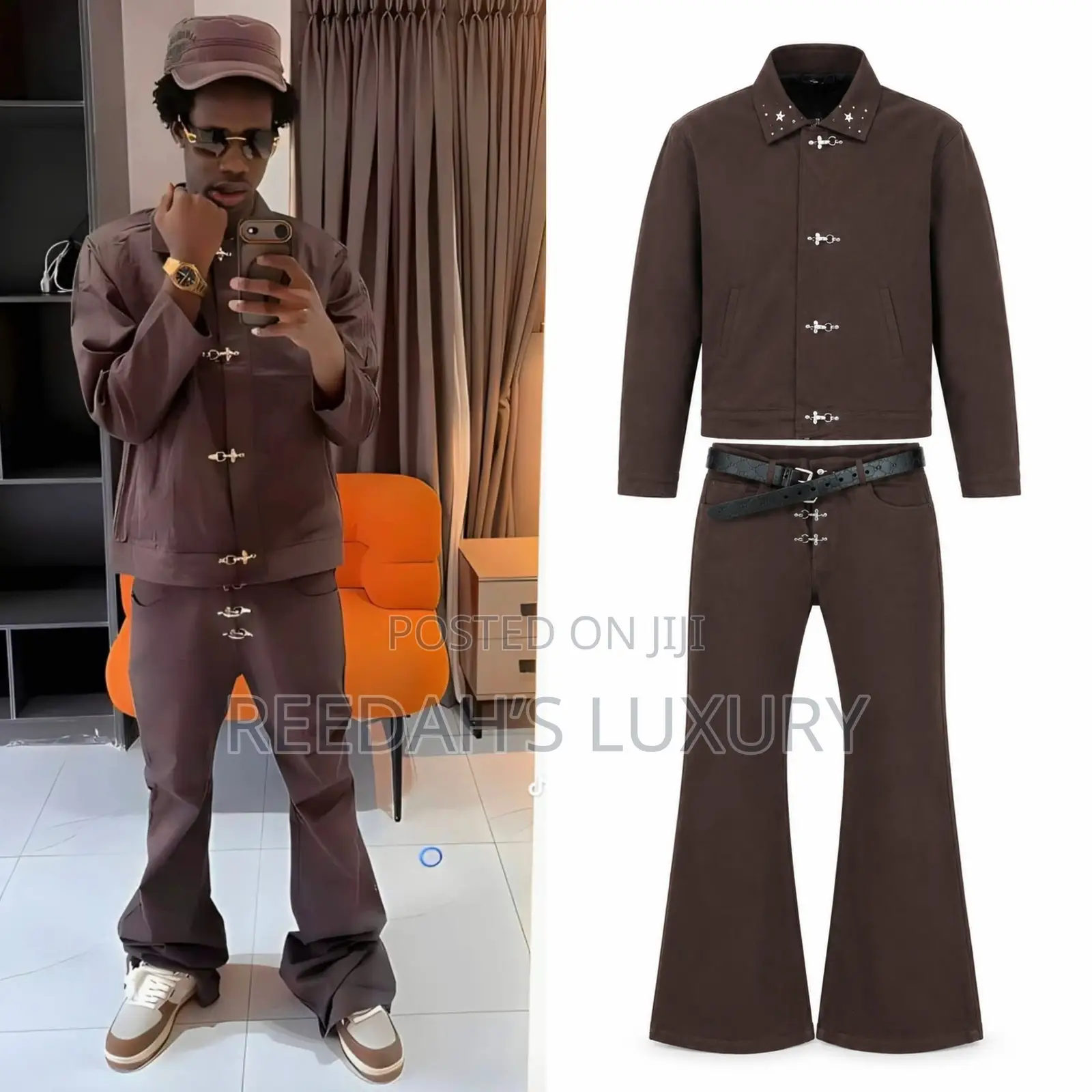 Men’s Gothic Star-Studded Flare Set
