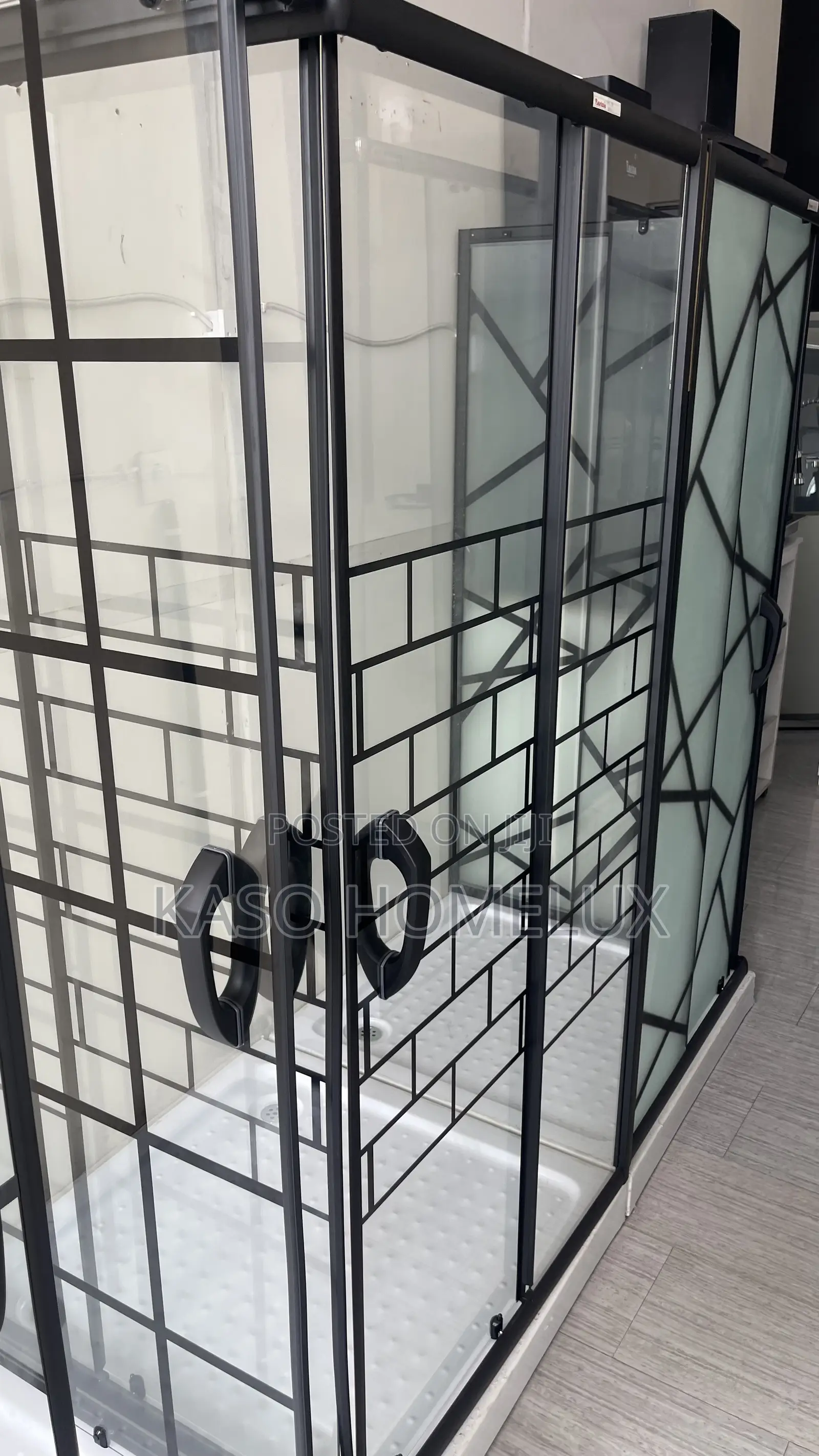 Modern Black Framed Shower Cubicle