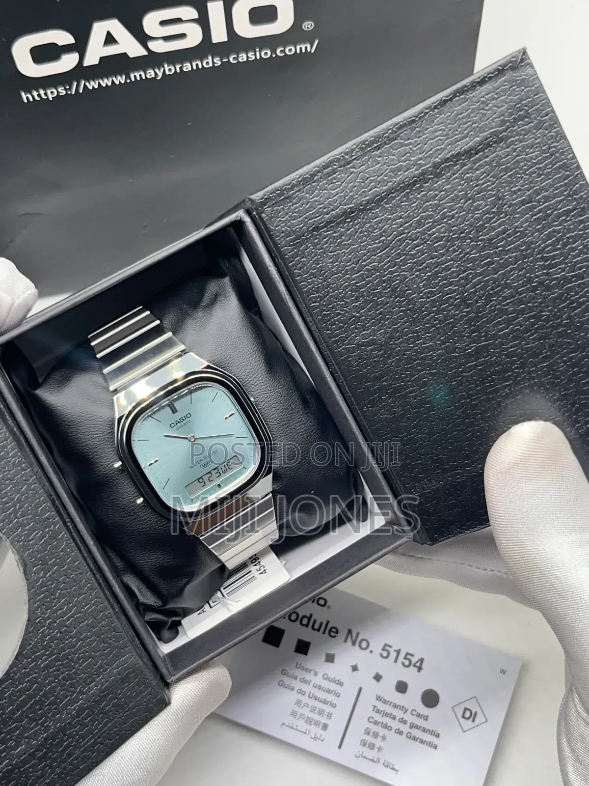 CASIO 5154 AQ-240E Silver Chain Watch - Analog + Digital + Waterproof*