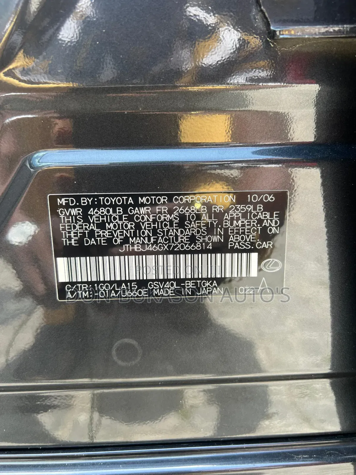 Lexus ES 350 2008 Gray