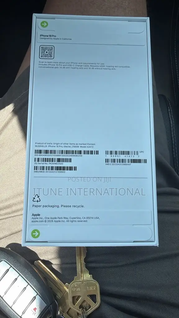New Apple iPhone 18 Pro 256 GB Blue