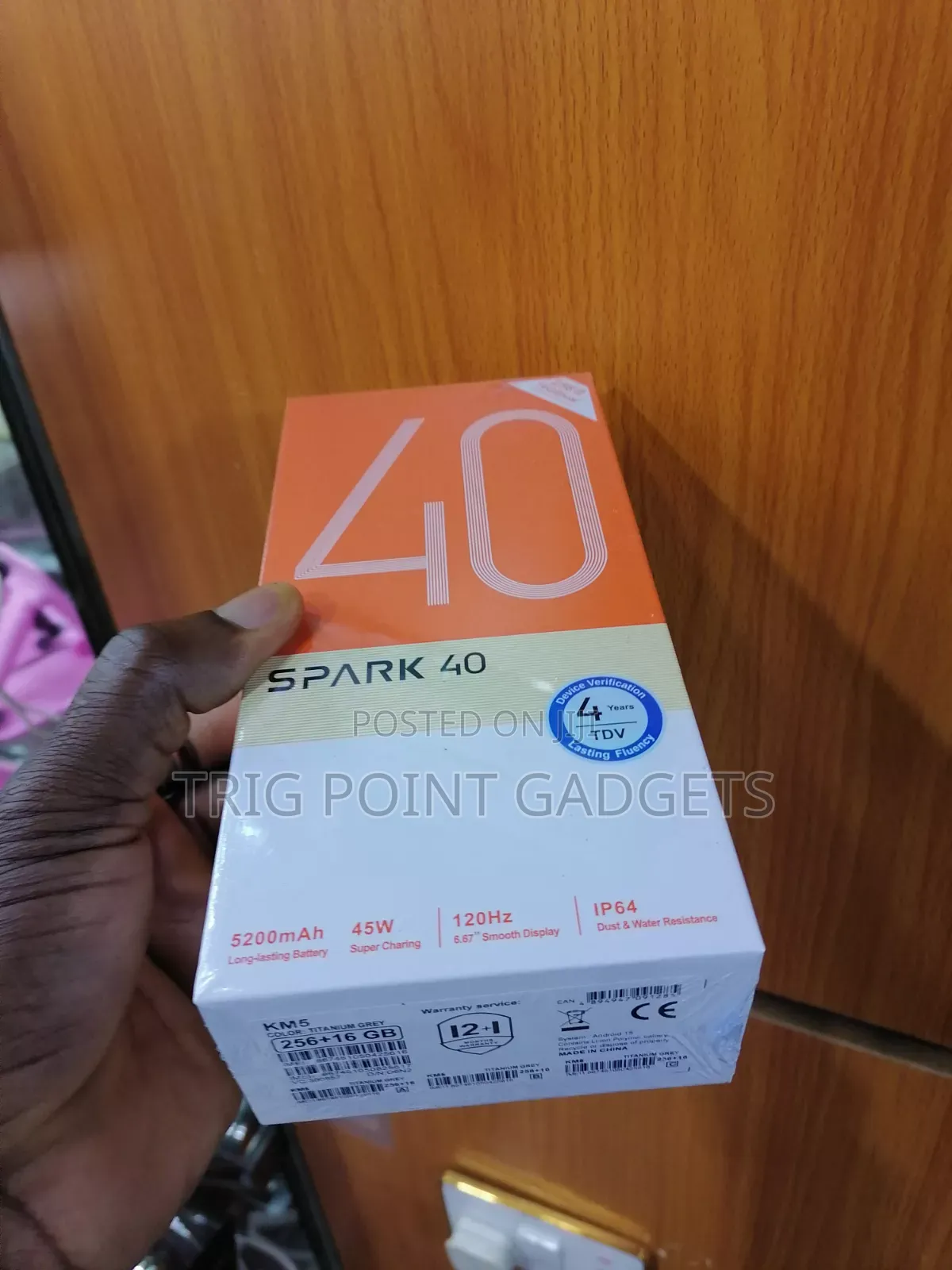 New Tecno Spark 40 256 GB Gray
