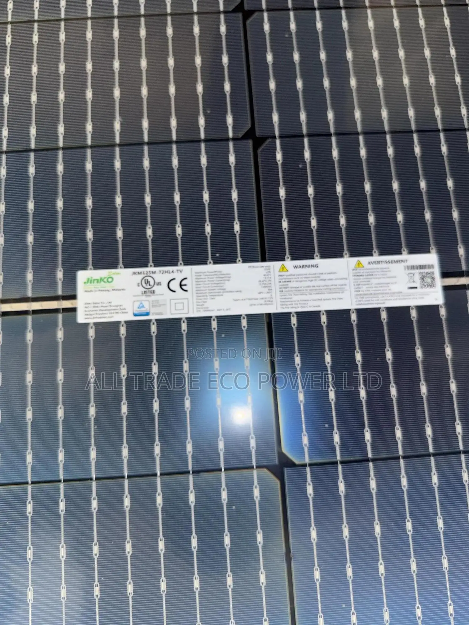 Jinko Bi-Facial 625 Watts Solar Panel Mono Crystalline