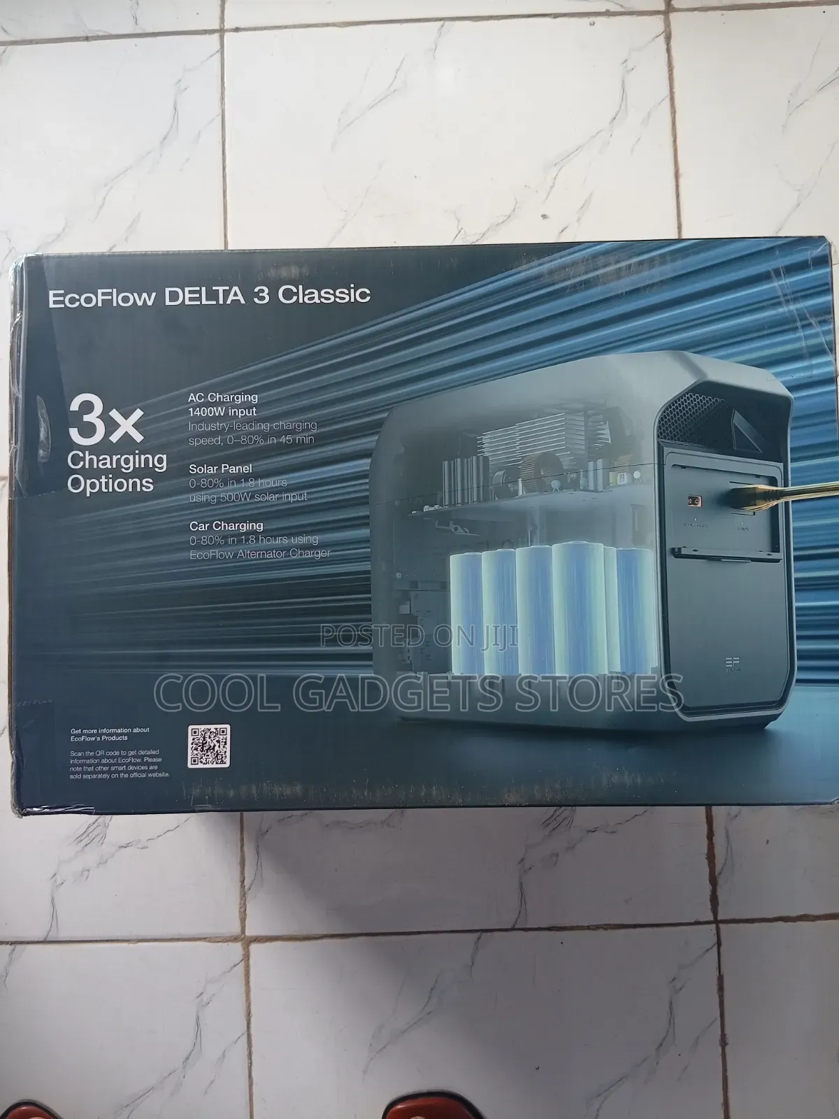 Ecoflow Delta 3 Classic Portable Power Station,1024Wh, 1800W AC Output