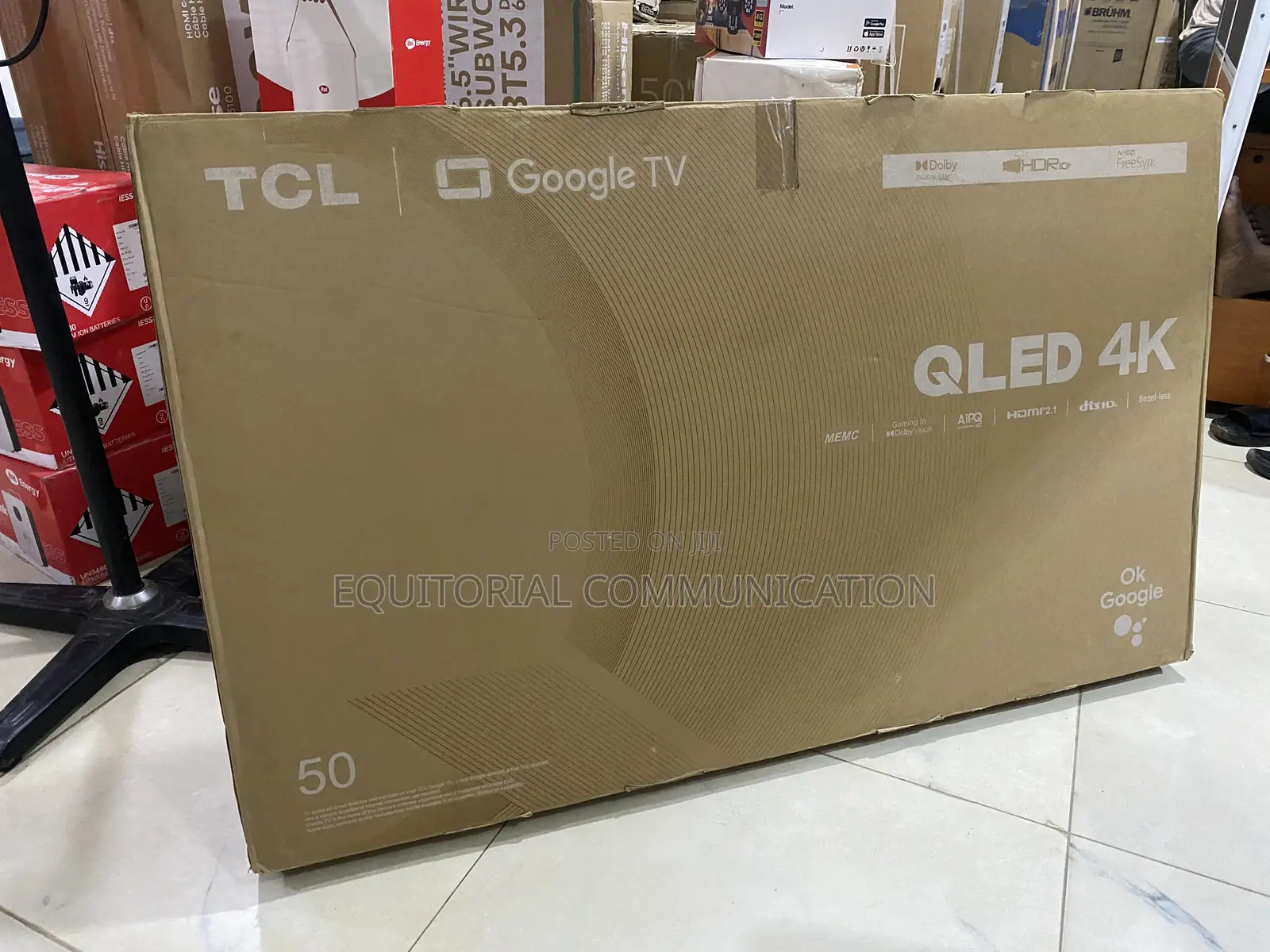 TCL 50 Inch 50C645 Smart QLED Television 100-240v Power